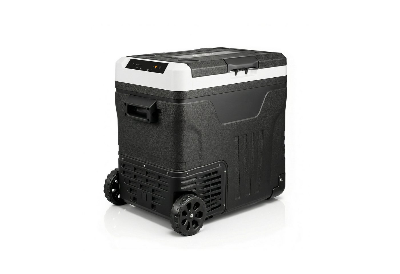Brandson Elektrische Kühlbox Kompressor Kühlbox, bis – 20°C, ECO Modus, 46 L, für Auto & Haus, 46 l, 2-Zonen, -20°C Tiefkühlung, ECO, Trolley, Batteriewächter, LED-Display