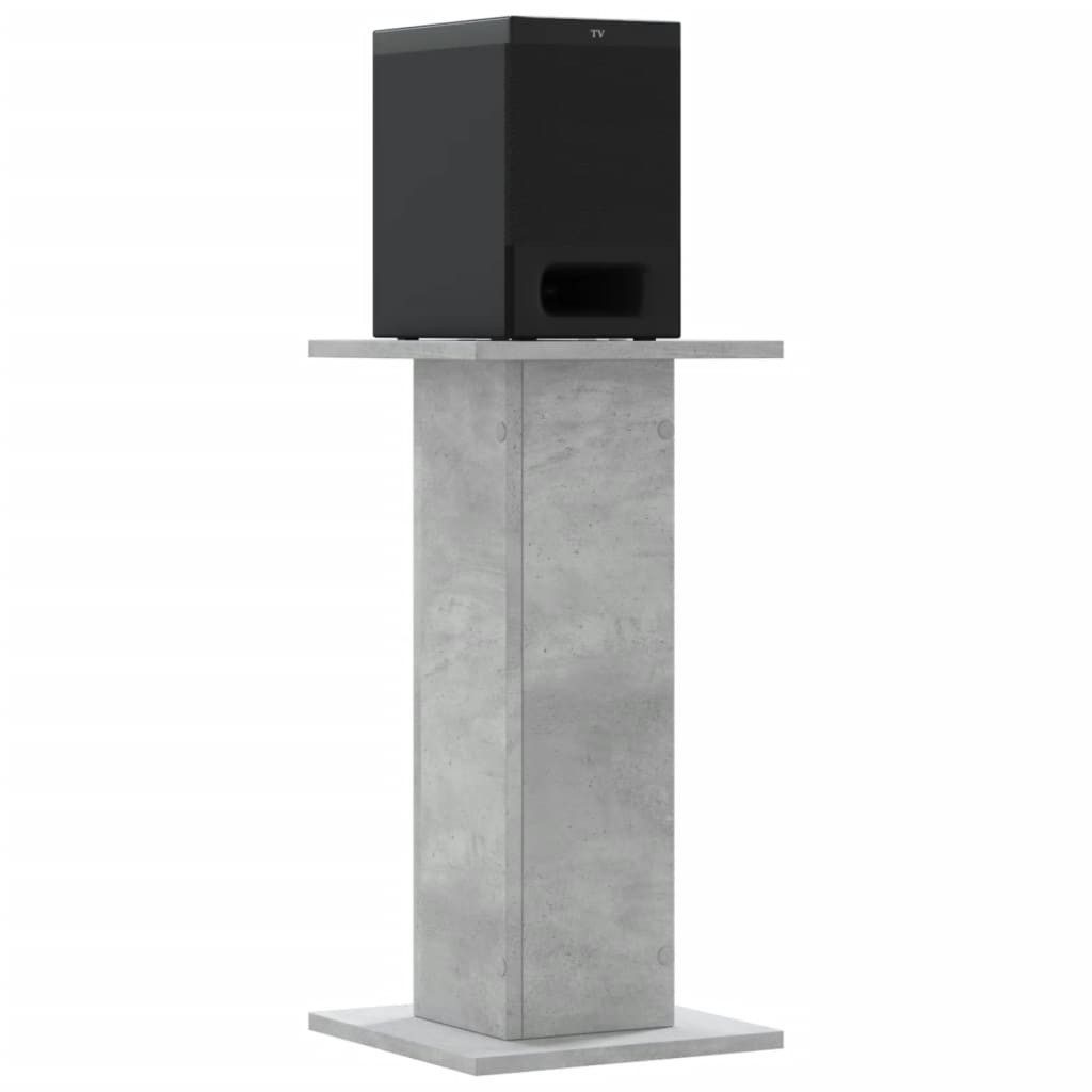 vidaXL Lautsprecherständer 30 x 30 x 60 cm Lautsprecherständer 2 Stk Betongrau 30x30x60 cm Spanpl