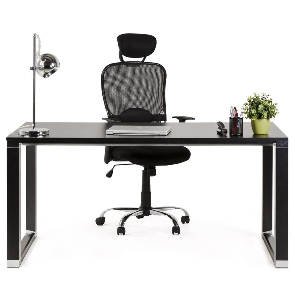 KADIMA DESIGN Schreibtisch GABRIEL Laptoptisch Schwarz Schreibtisch Büro PC-Tisch