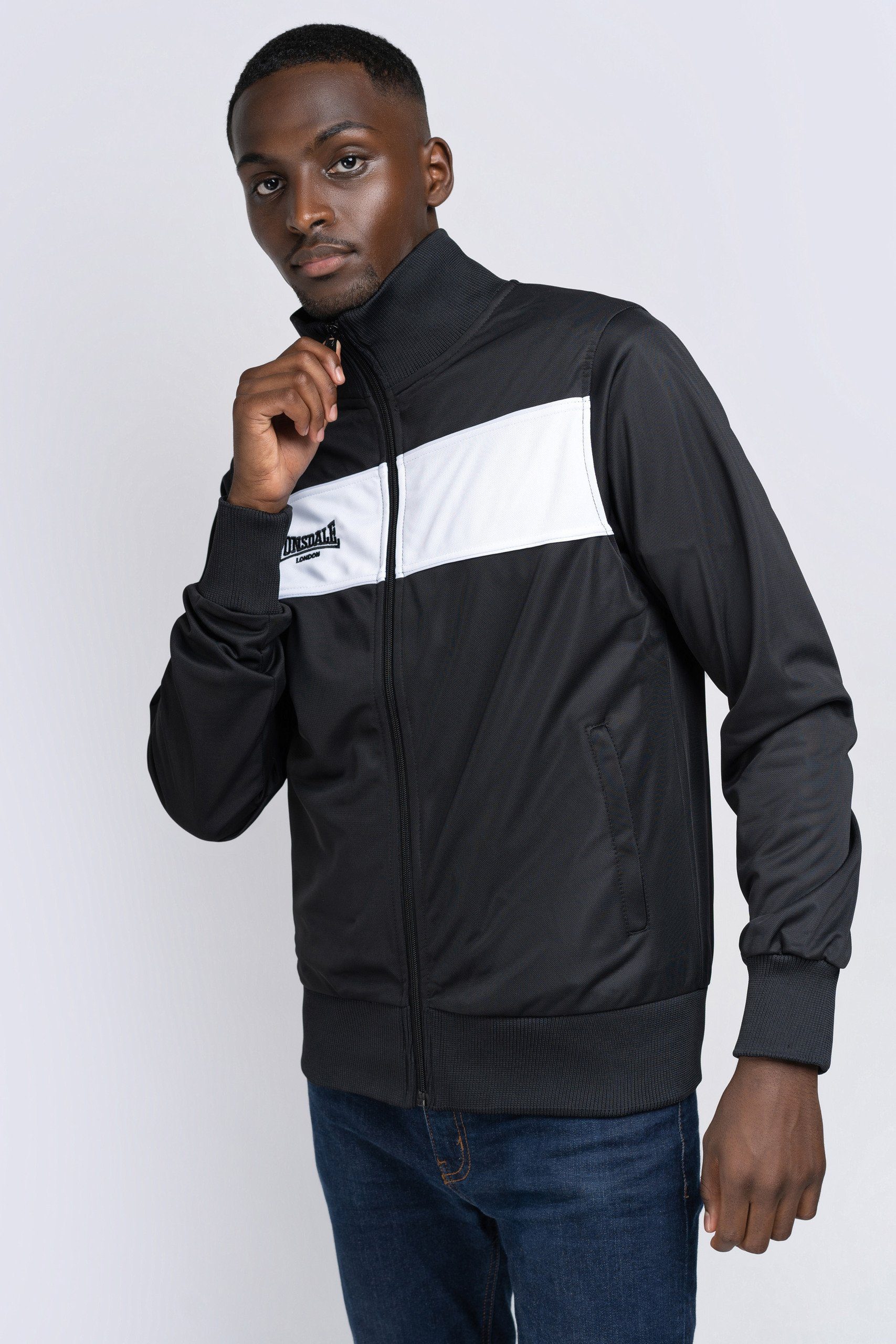 Sweatjacke Black/White Lonsdale ALNWICK