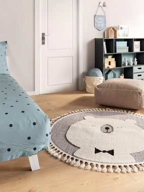 Kinderteppich Momo, benuta, rund, Höhe: 11 mm, Kunstfaser, Berber, Ethno-Style, Wohnzimmer