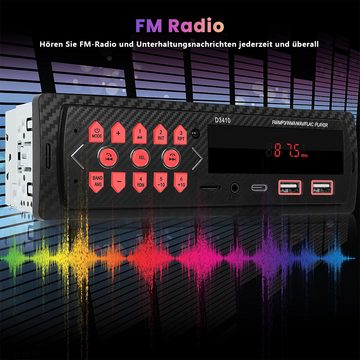 Hikity Autoradio Universal 1din Multimedia MP3 Auto-Stereo-Spieler Autoradio (FM-Radio RCA, Bluetooth)
