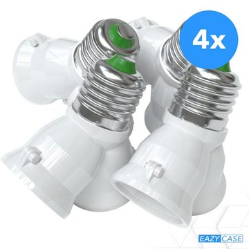 EAZY CASE Lampenfassung Lampensockel Sets E27 auf 2x E27 Adapter Fassung Lampe Glühbirne Konve, (Spar-Set), Lampenadapter E27 zu 2x E27 Adapter Lampe LED Halogen Energiesparlampe
