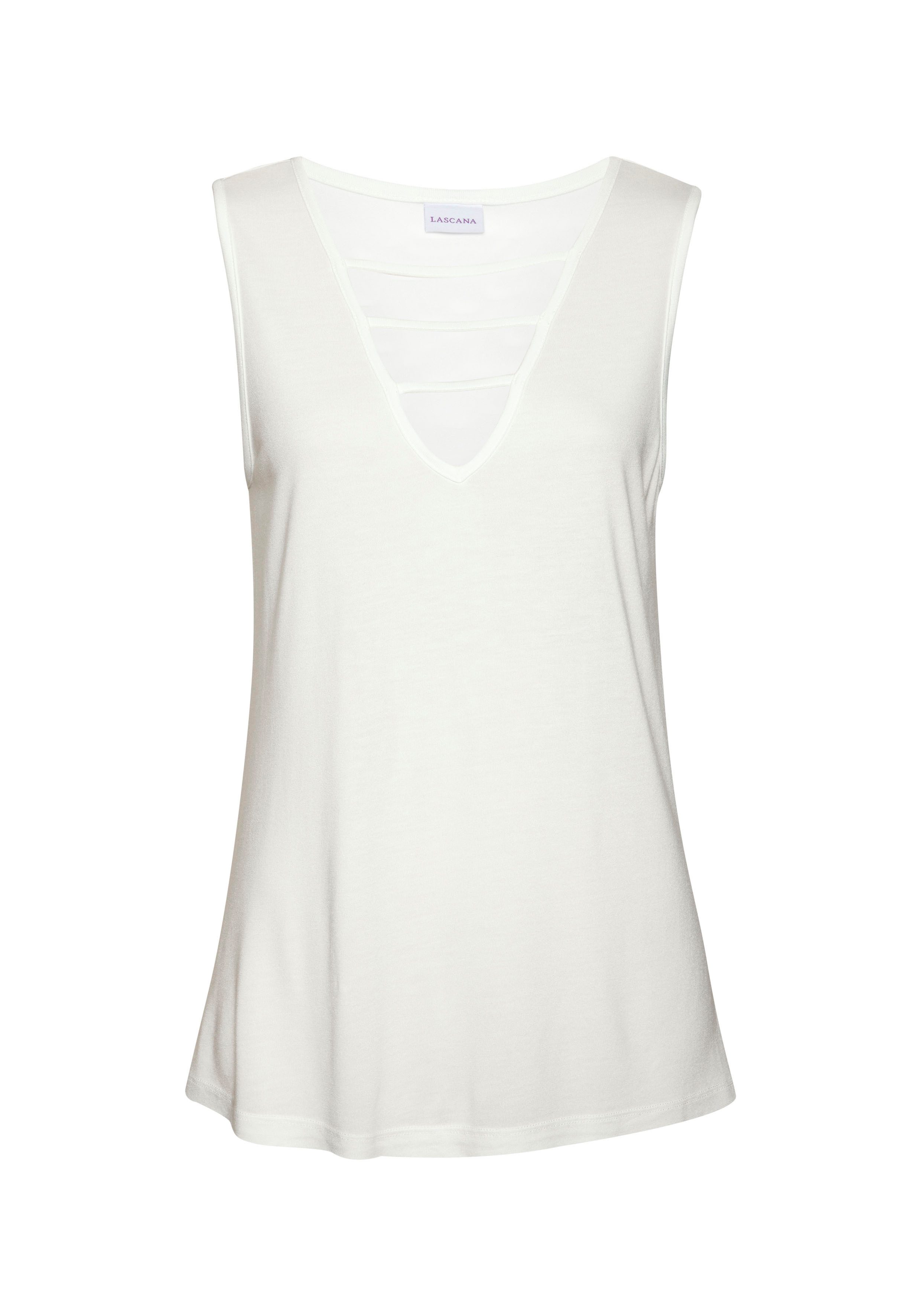 LASCANA Tanktop mit Zierbändern, Jerseytop, modisches günstig online kaufen