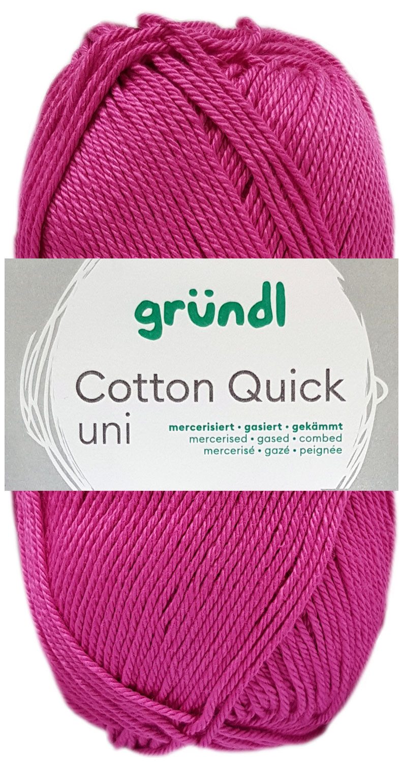 Gründl 50 Gramm Gründl Cotton Quick Uni Farbauswahl Häkelwolle
