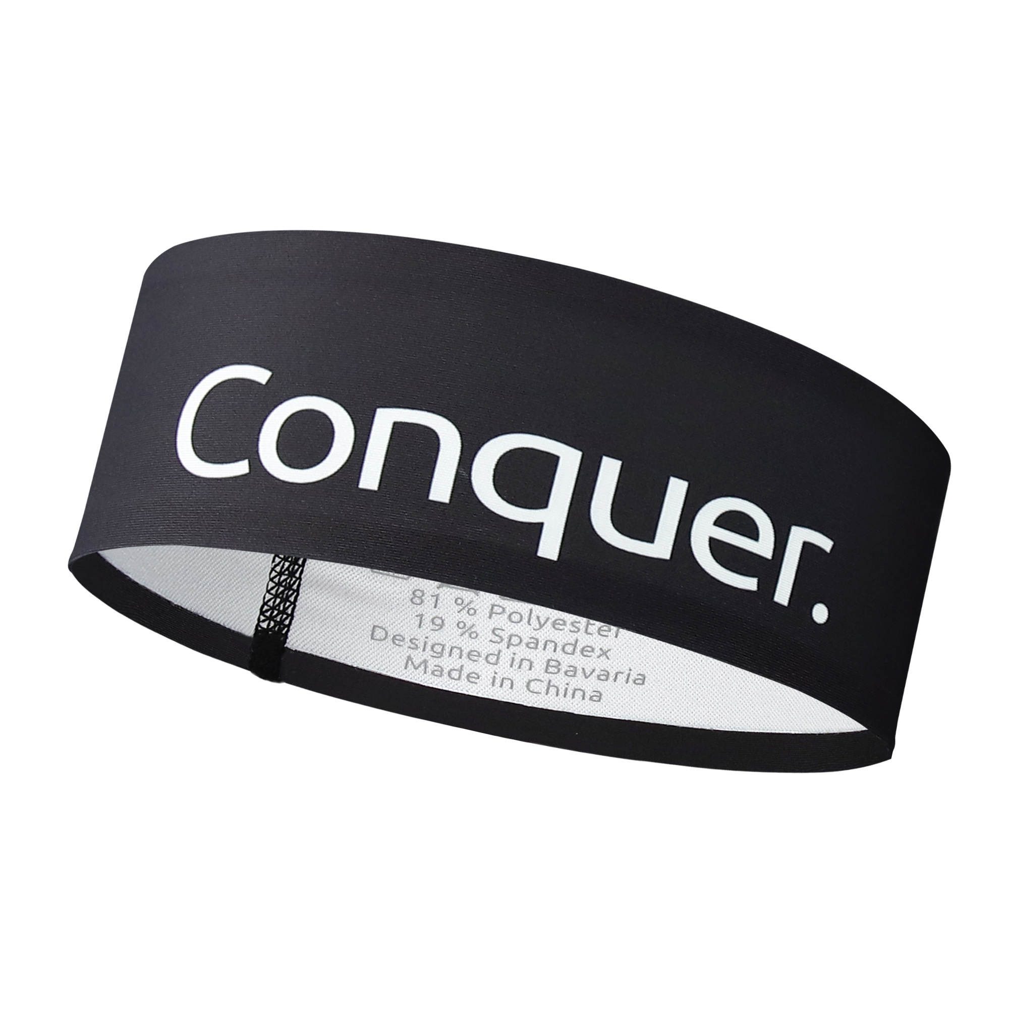 Conquer. Schweißband Sportstirnband für Damen & Herren, Dünnes Laufstirnband & Schweißband, Eng anliegend