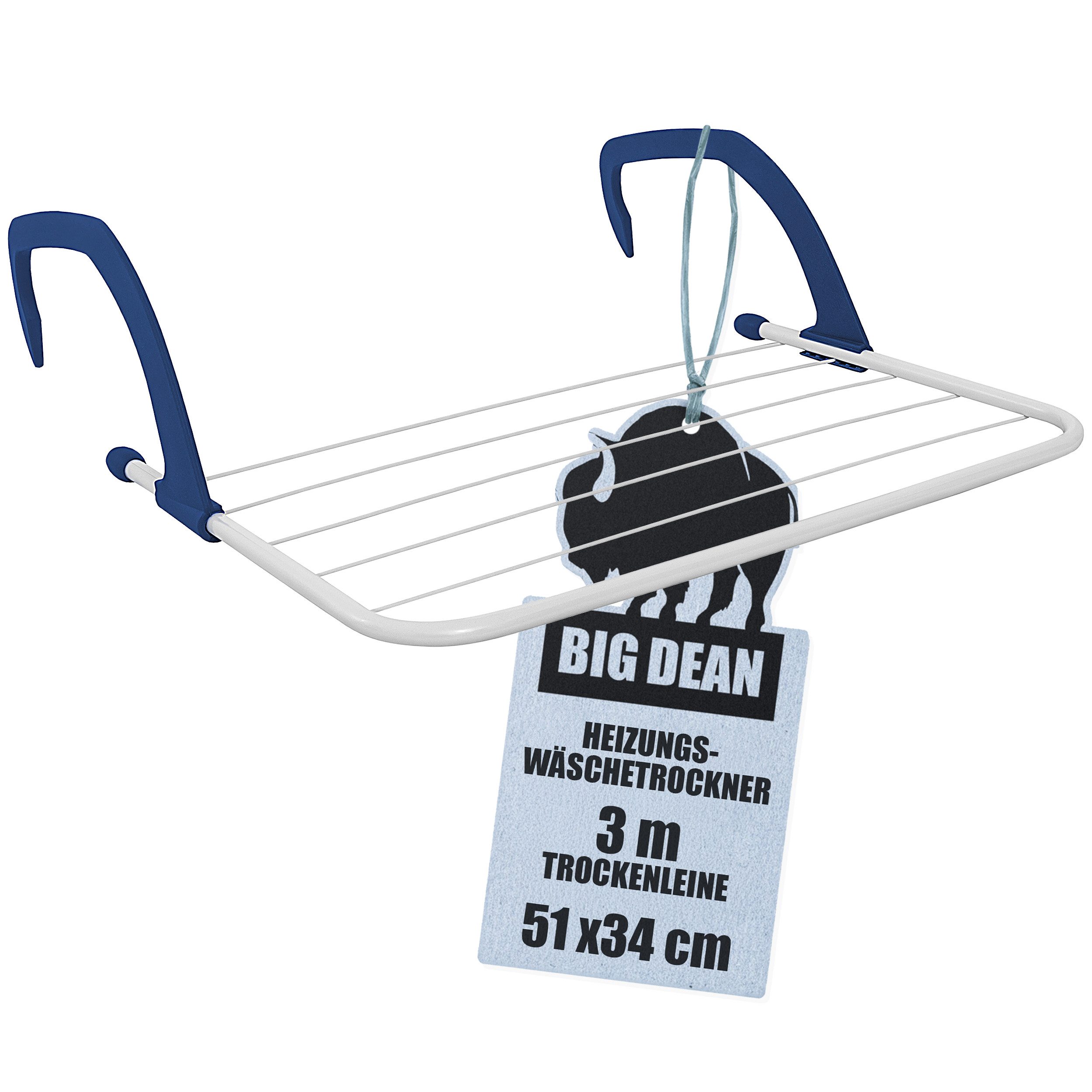 BigDean Balkonwäschetrockner Wäschetrockner Balkon Heizung Camping Wäscheständer Balkongeländer