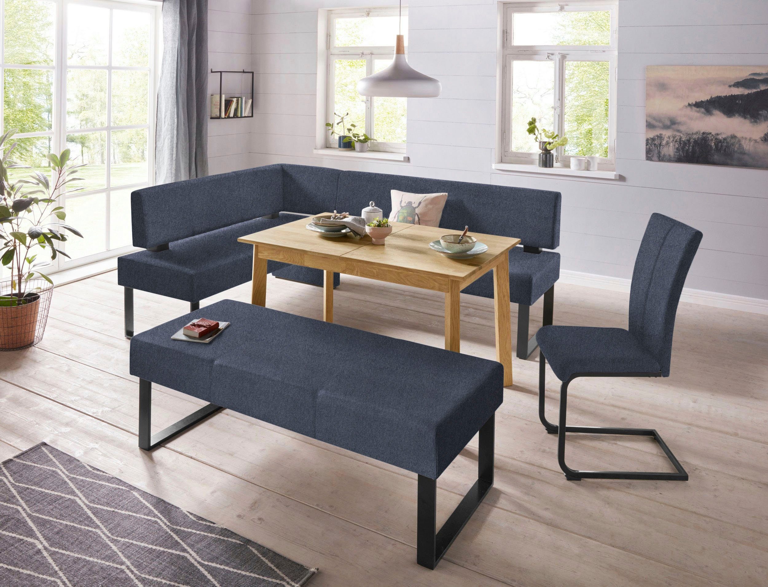 OTTO home Sitzbank Oliver, Breite 140cm, mit Metallgestell