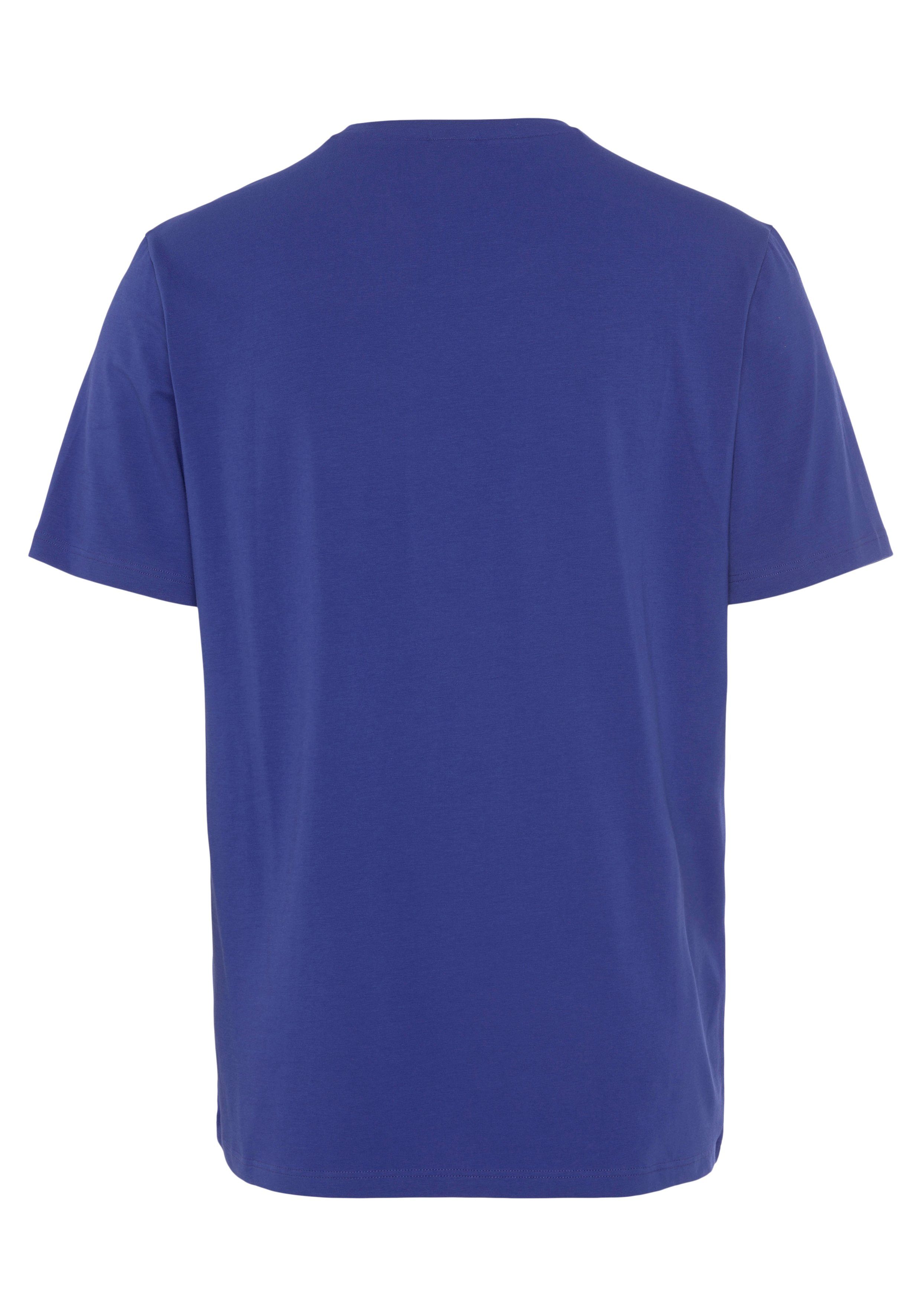 Mit Mix&Match R T-Shirt BOSS Bright-Blue der Brust T-Shirt Stickerei auf BOSS