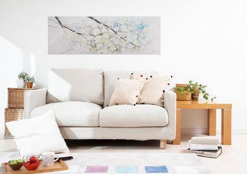KUNSTLOFT Gemälde Frühlingsbeginn 150x50 cm, Leinwandbild 100% HANDGEMALT Wandbild Wohnzimmer