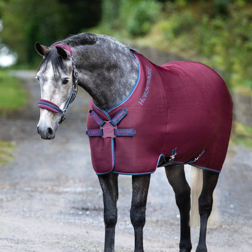 Horseware Pferde-Abschwitzdecke Horseware Rambo Airmax Cooler Disc Front - Burgundy