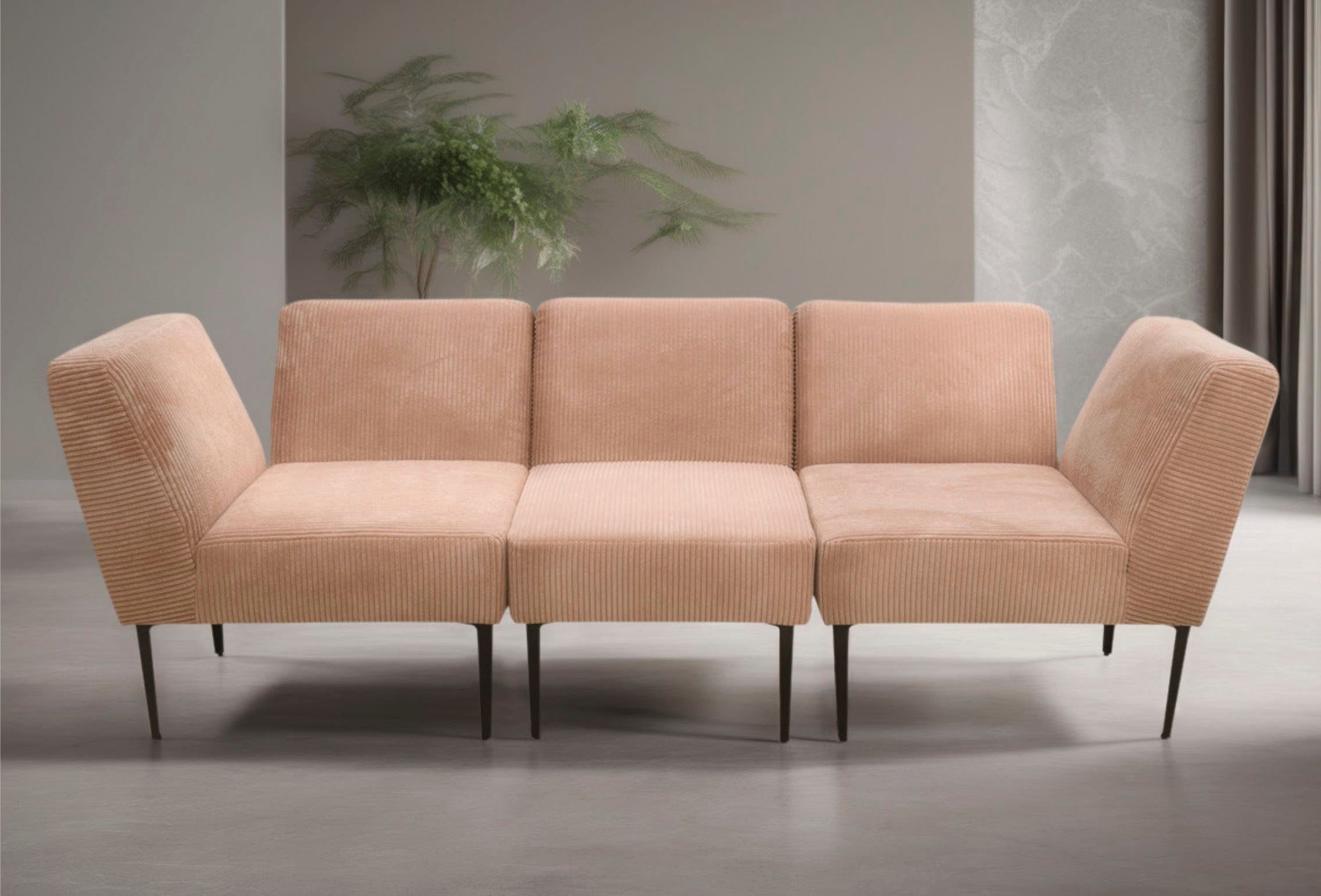 DOMO collection Sessel 700010 Lieferzeit nur 2 Wochen, auch einzeln stellbar, für individuelle Zusammenstellung eines persönlichen Sofas, Cord-Bezug