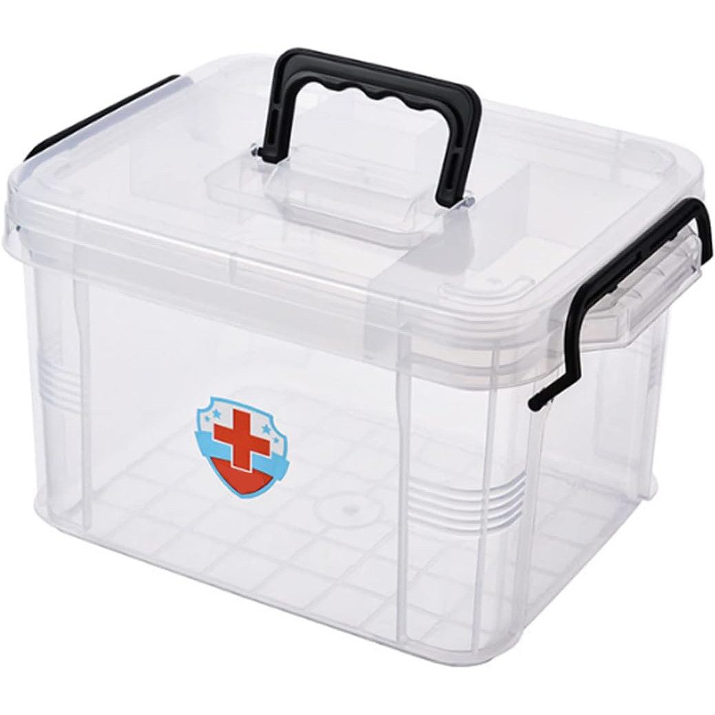 Coonoor Aufbewahrungsbox Transparente Doppelmedizinbox, Große Kapazität Auf günstig online kaufen