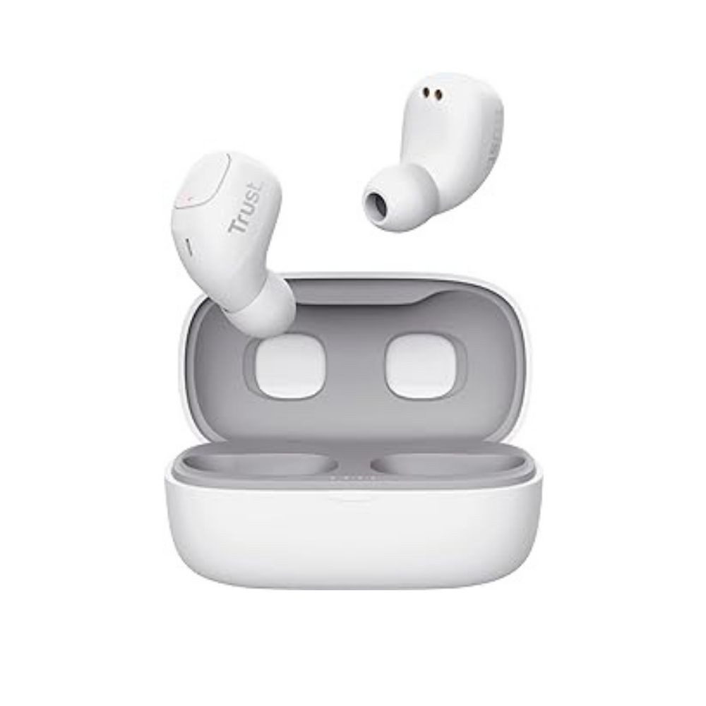 Trust Mobile Nika Compact Bluetooth Headset In-Ear Kabellose Ohrhörer Weiß In-Ear-Kopfhörer (Android Phone Control, iOS Phone Control, Bluetooth, Bluetooth, Volume-Control)