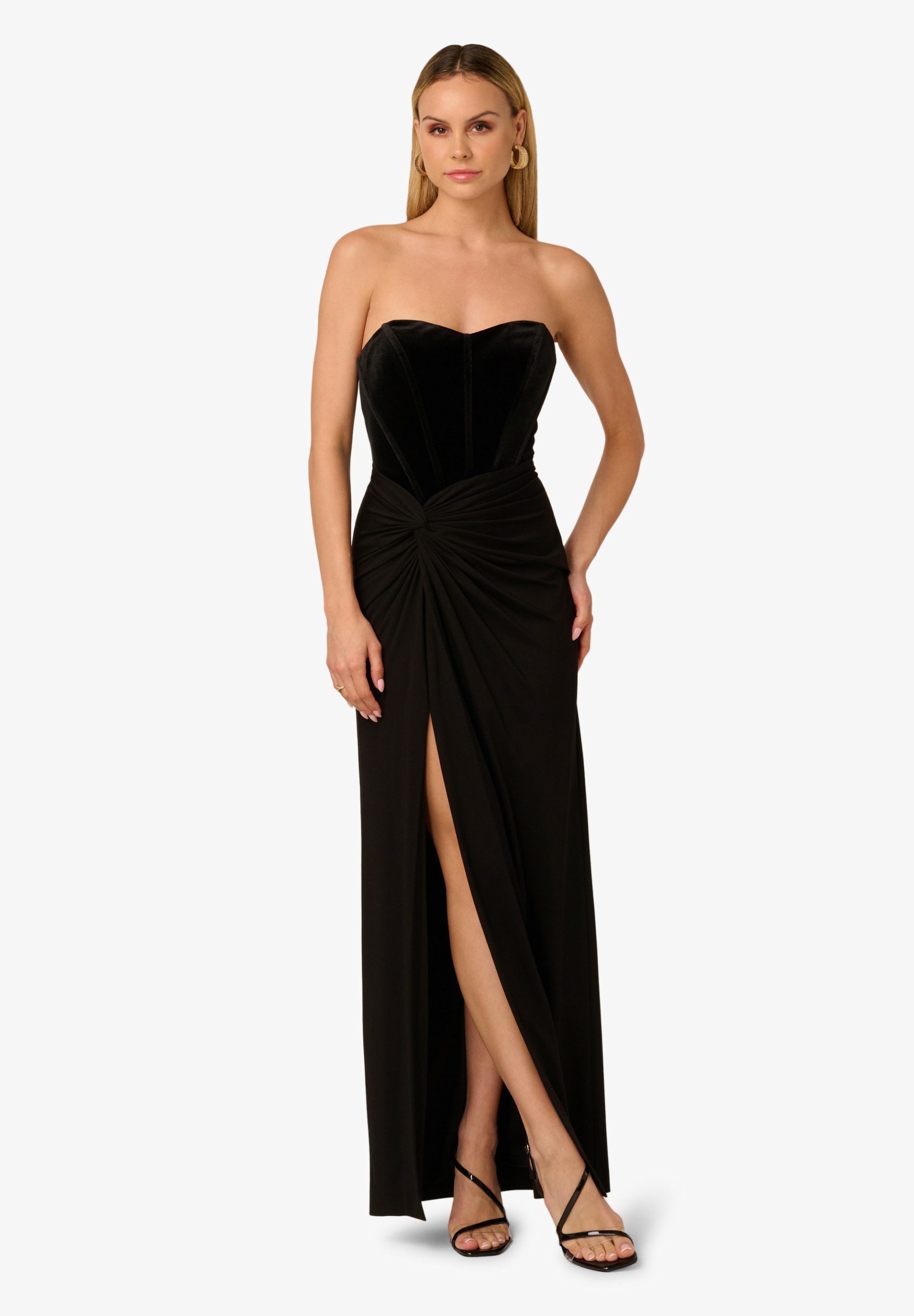 Adrianna Papell Abendkleid Velvet and Jersey Long Dress Elegant, modern, st günstig online kaufen