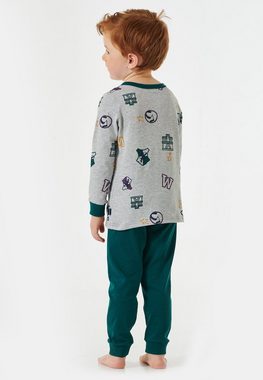 Schiesser Pyjama "Rat Henry" (2 tlg) mit coolem College-Allover aus Buchstaben