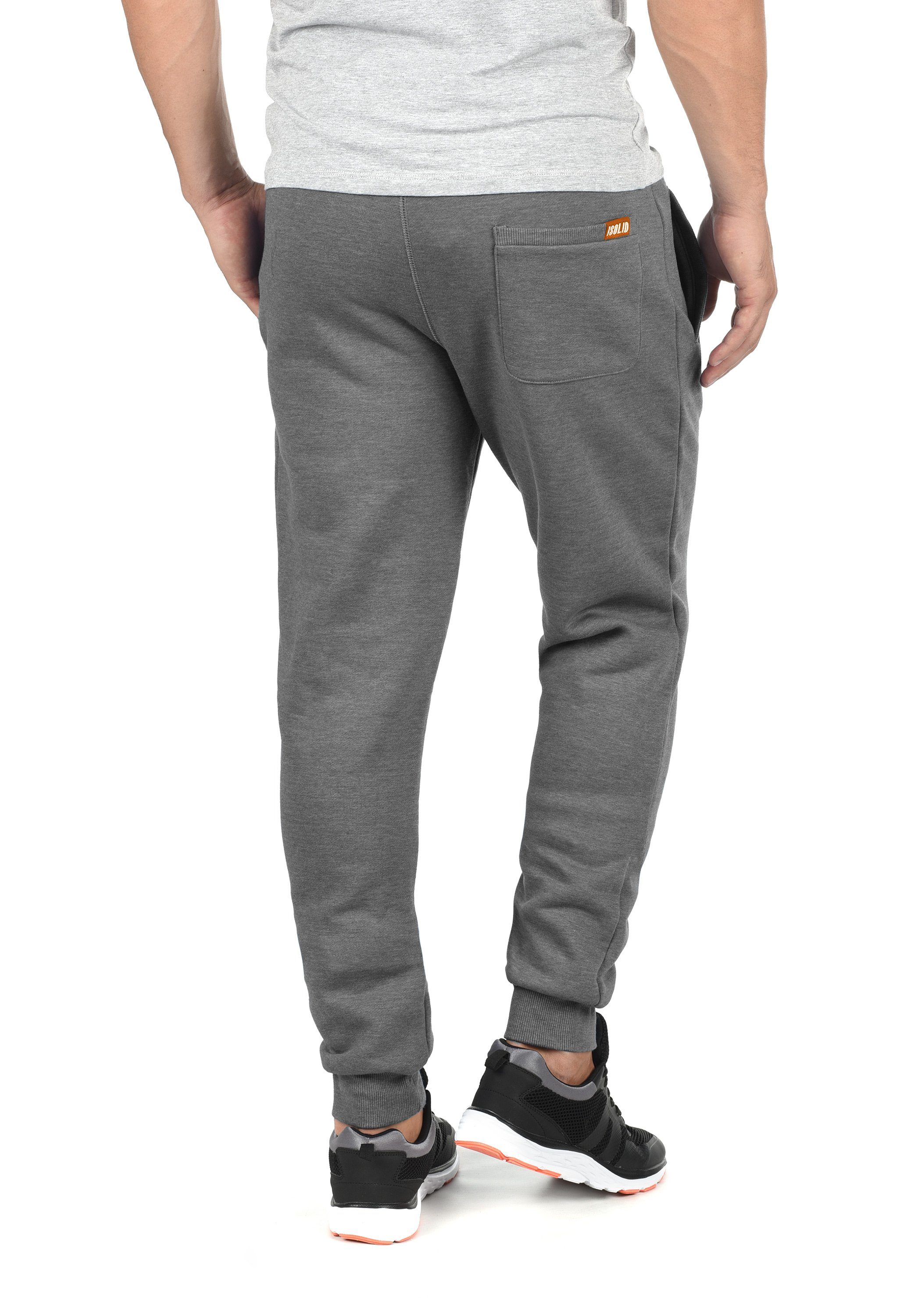 Solid Jogginghose SDBenn Pant lange kontrastfarbenenen mit Hose Details Melange Grey (8236)