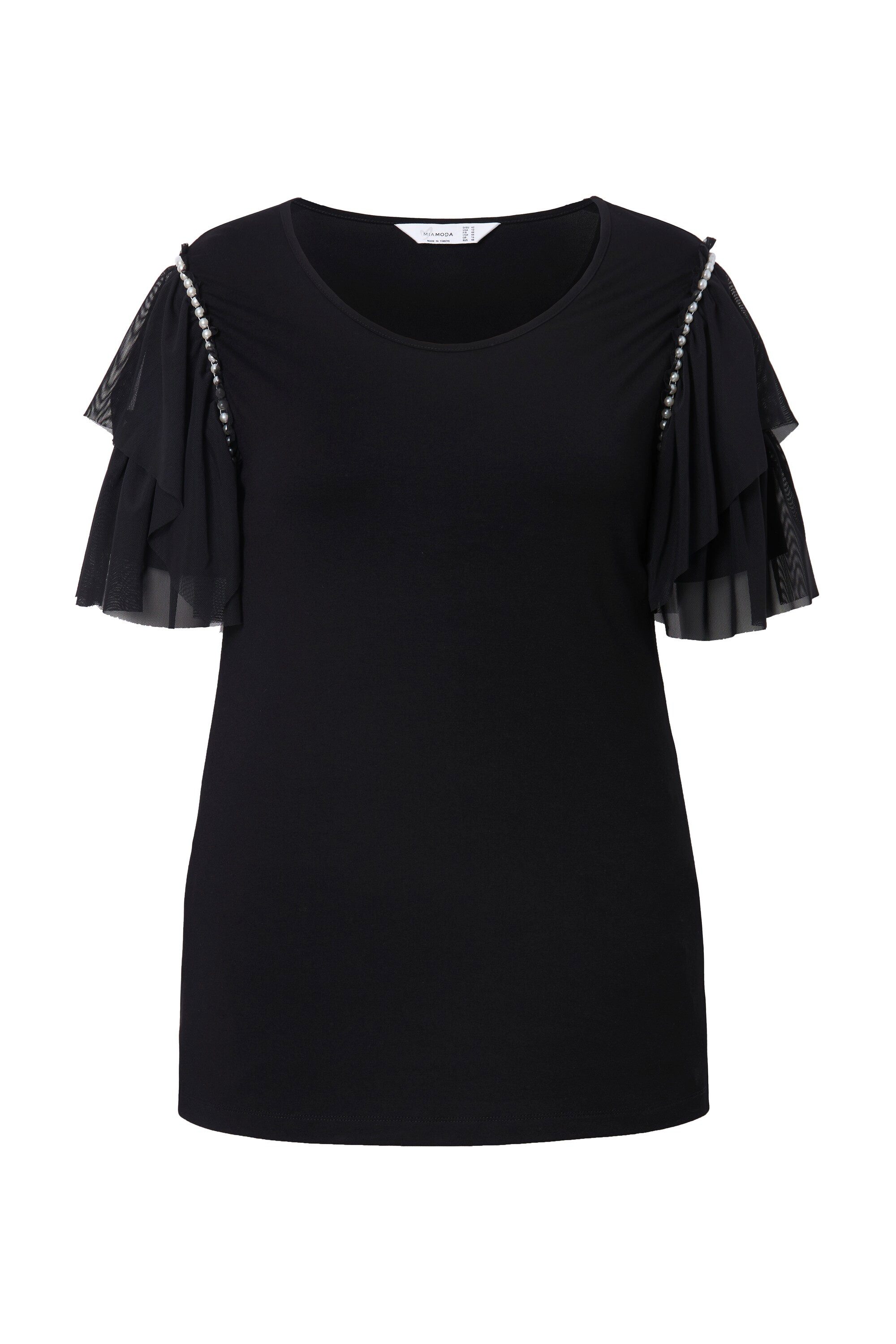MIAMODA T-Shirt T-Shirt A-Linie Mesh-Halbarm mit günstig online kaufen