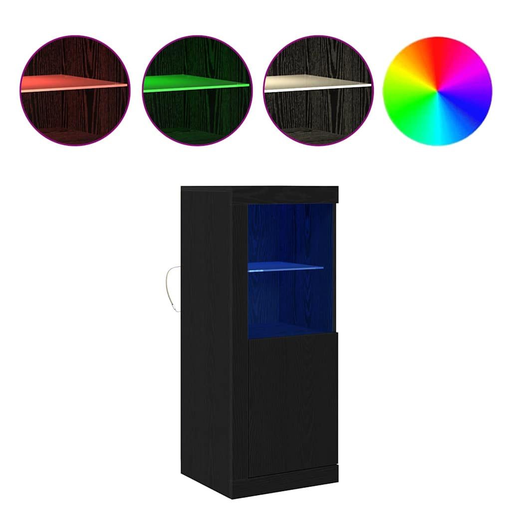 vidaXL Sideboard LED-Sideboard Schwarz 41 x 37 x 100 cm Holzwerkstoff (1 St) – Bild 4 von 5