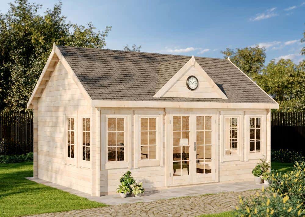 Alpholz Gartenhaus »Gartenhaus Modell ClockhouseXL«, BxT 570,00x420
