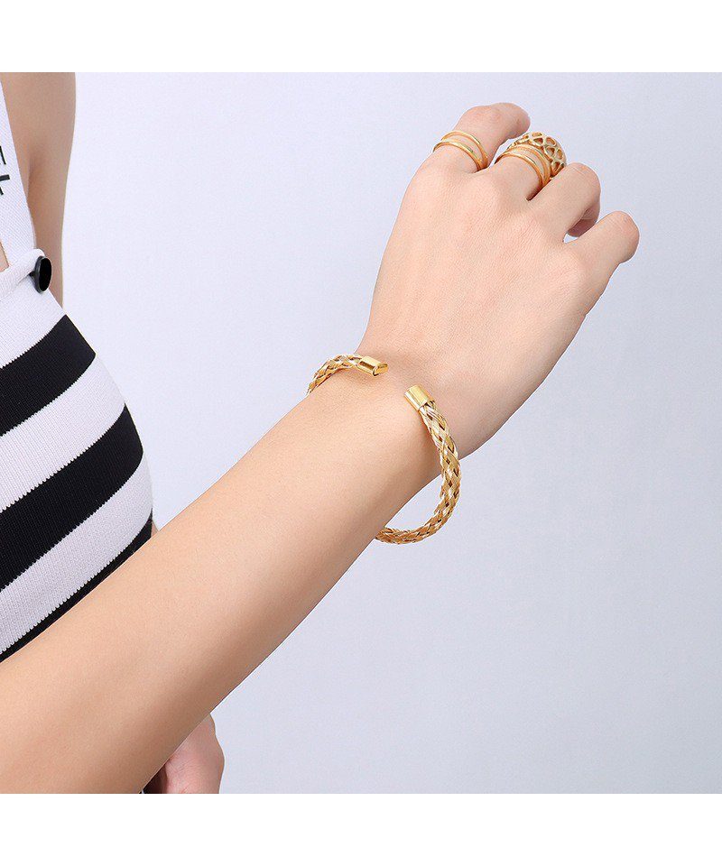 Karisma Armreif Edelstahl Armband Frauen Vergoldet Mesh SARM101 günstig online kaufen