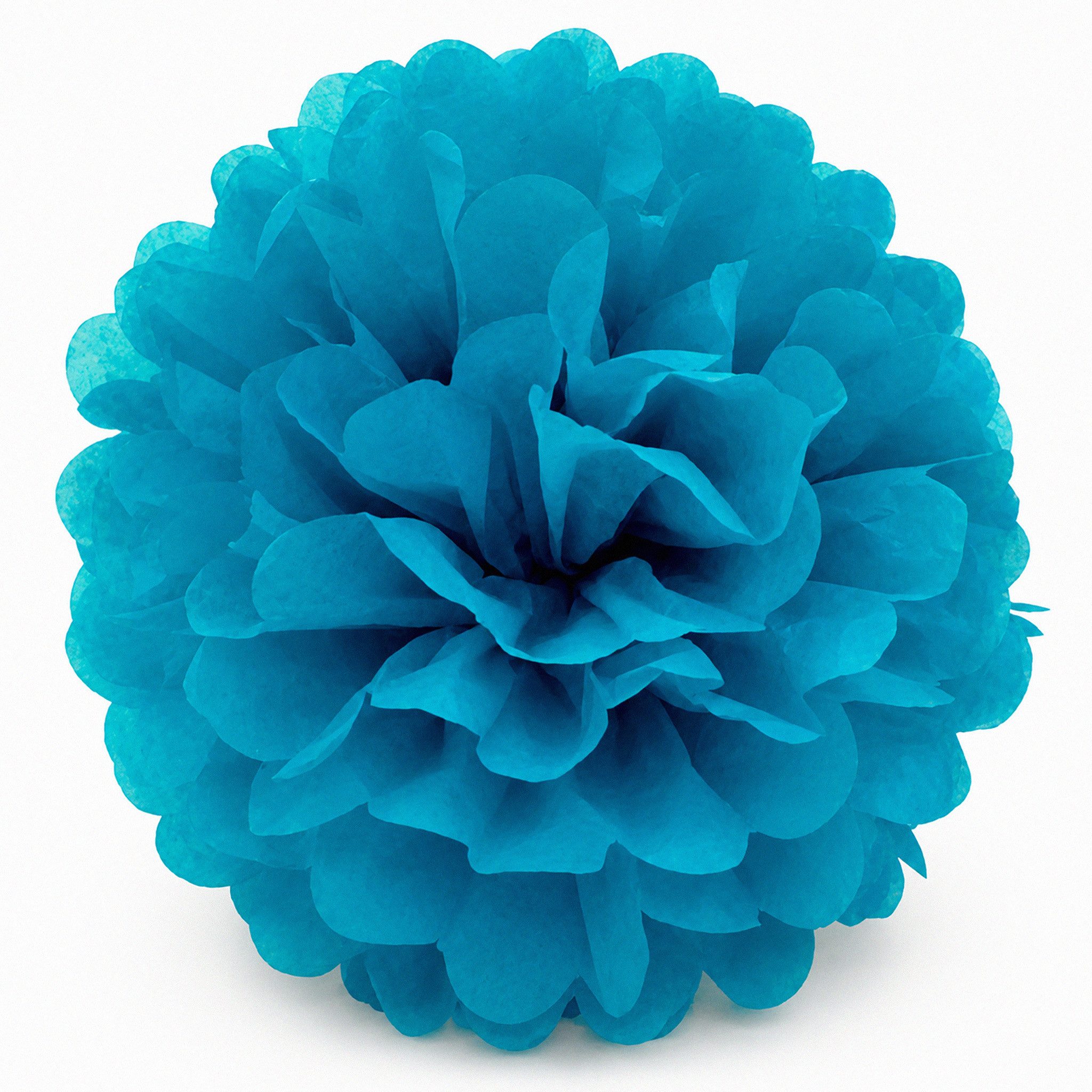 Creativery Pompon, Pompon 25cm Papier 1 Stück Helltürkis