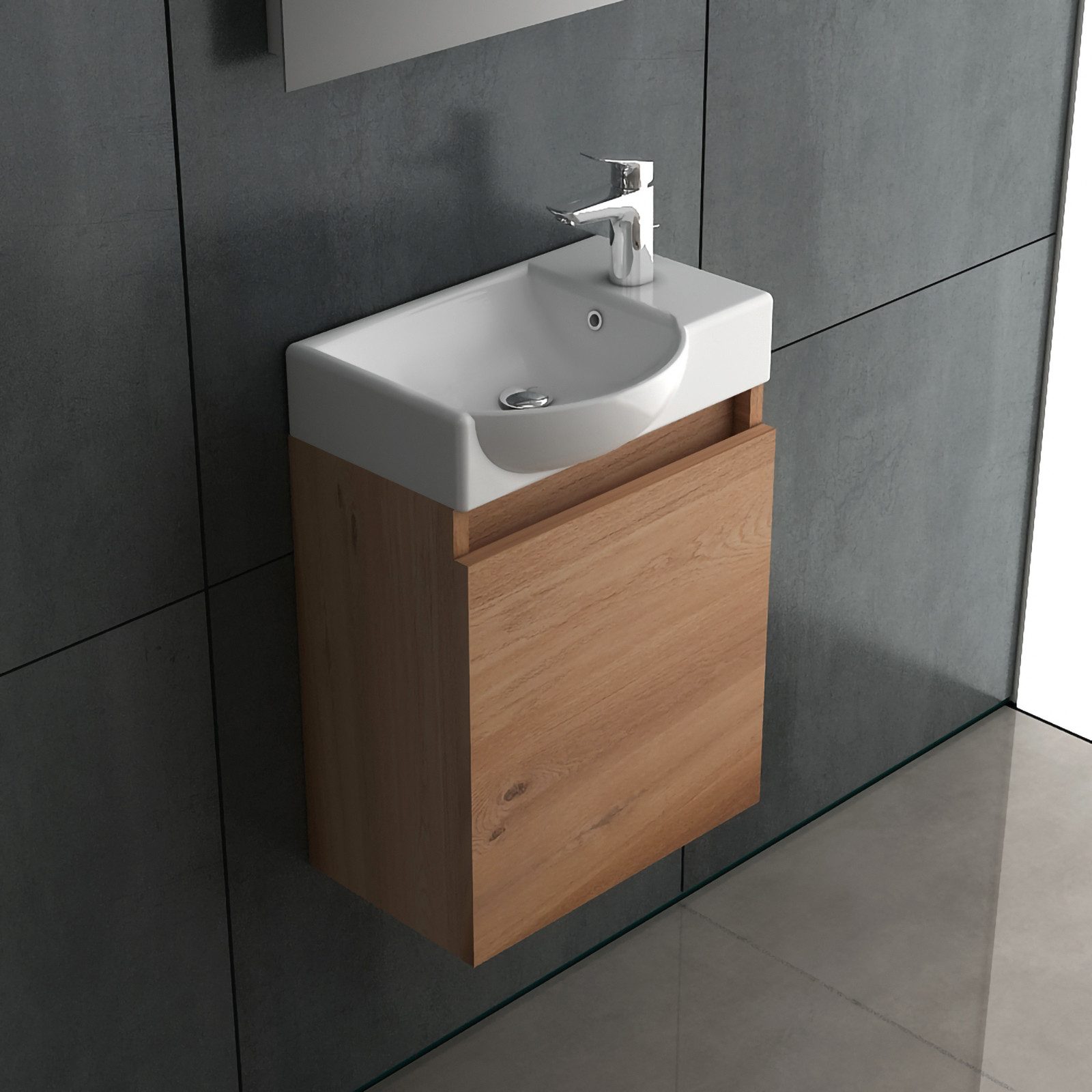 Alpenberger Badezimmer-Set aus Handwaschbecken mit Unterschrank günstig online kaufen