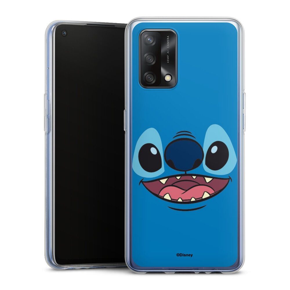 DeinDesign Handyhülle Lilo & Stitch Disney Offizielles Lizenzprodukt Stitch Closeup, Oppo A74 Silikon Hülle Bumper Case Handy Schutzhülle Smartphone Cover