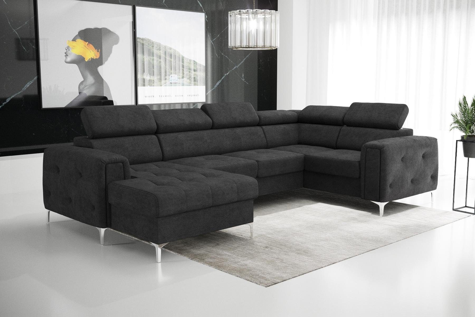 JVmoebel Ecksofa Wohnlandschaft Design Ecksofa Textil Couchen Sofas U Form, günstig online kaufen