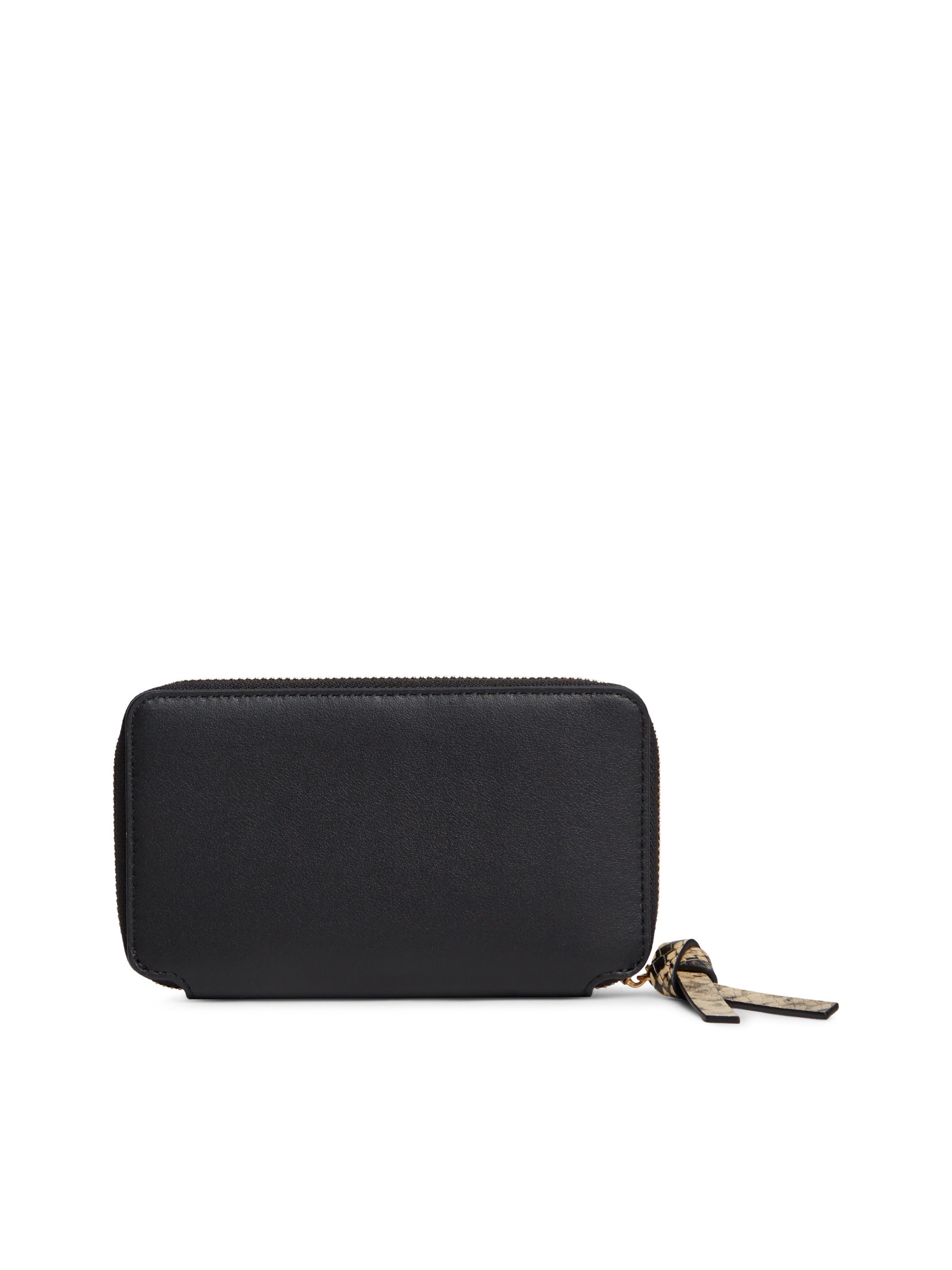 Tommy Hilfiger Geldbörse TH LEATHER MED ZA WALLET, Damen Geldbeutel, Portemonnaie mit goldfarbenem Logoschriftzug – Bild 2 von 4