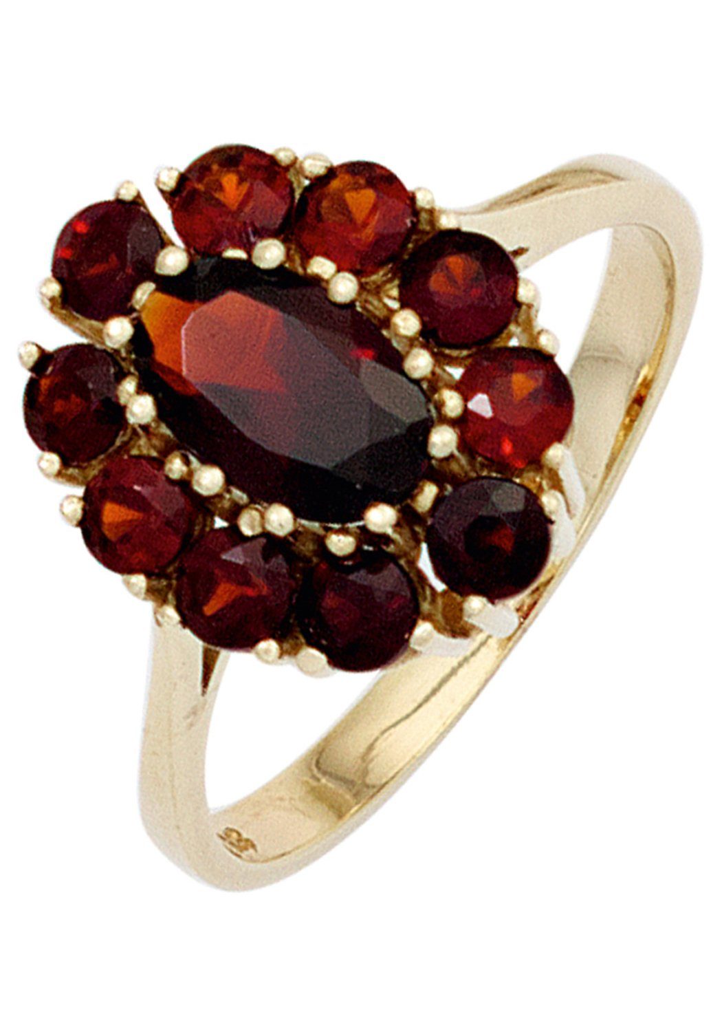 JOBO Goldring, 375 Gold mit Granat günstig online kaufen