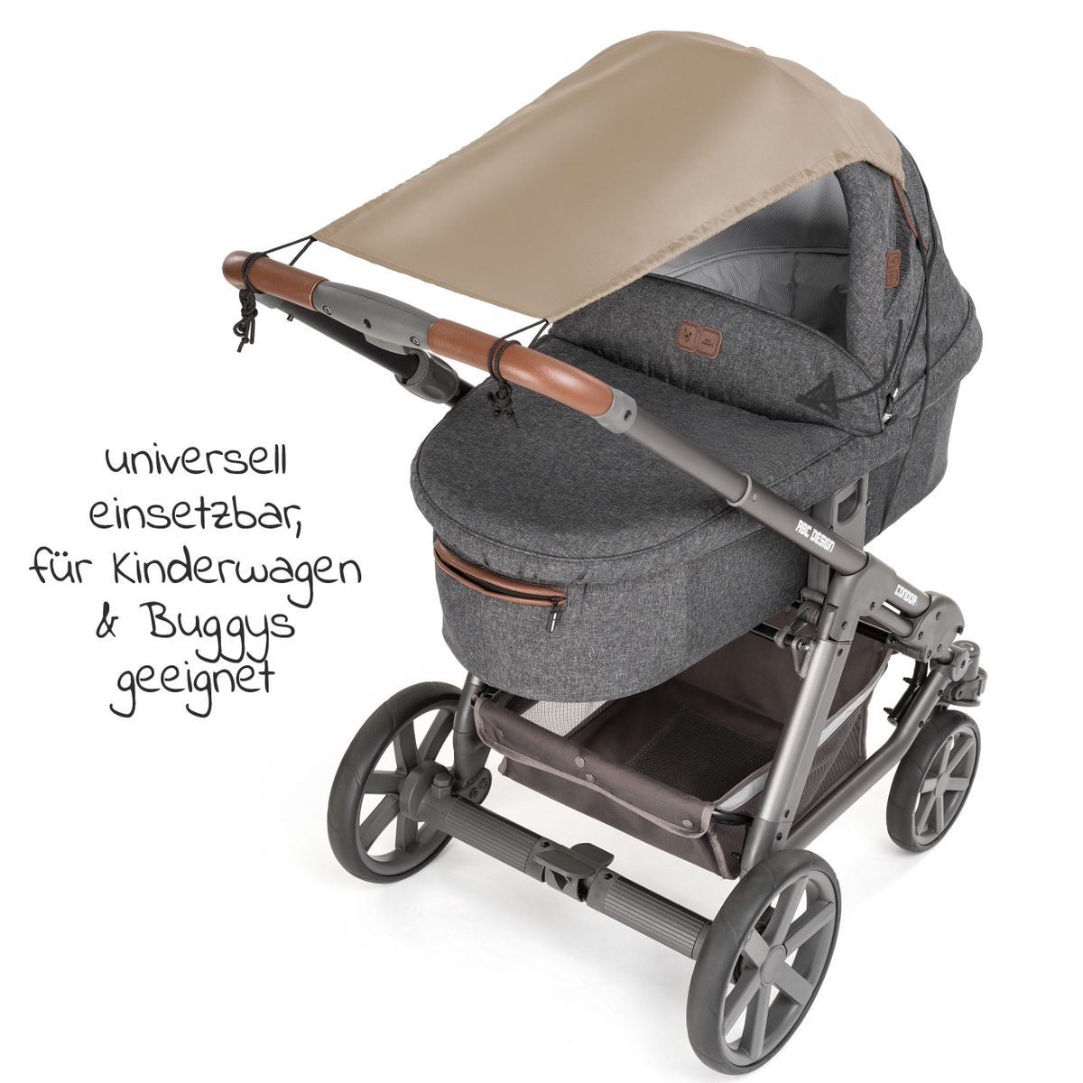Zamboo Kinderwagen-Sonnenschutzhülle Universal - Beige, Sonnensegel günstig online kaufen