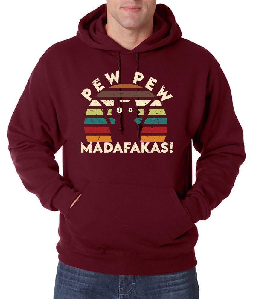 Kapuzenpullover Pew Pew Madafakas Herren Hoodie Pullover