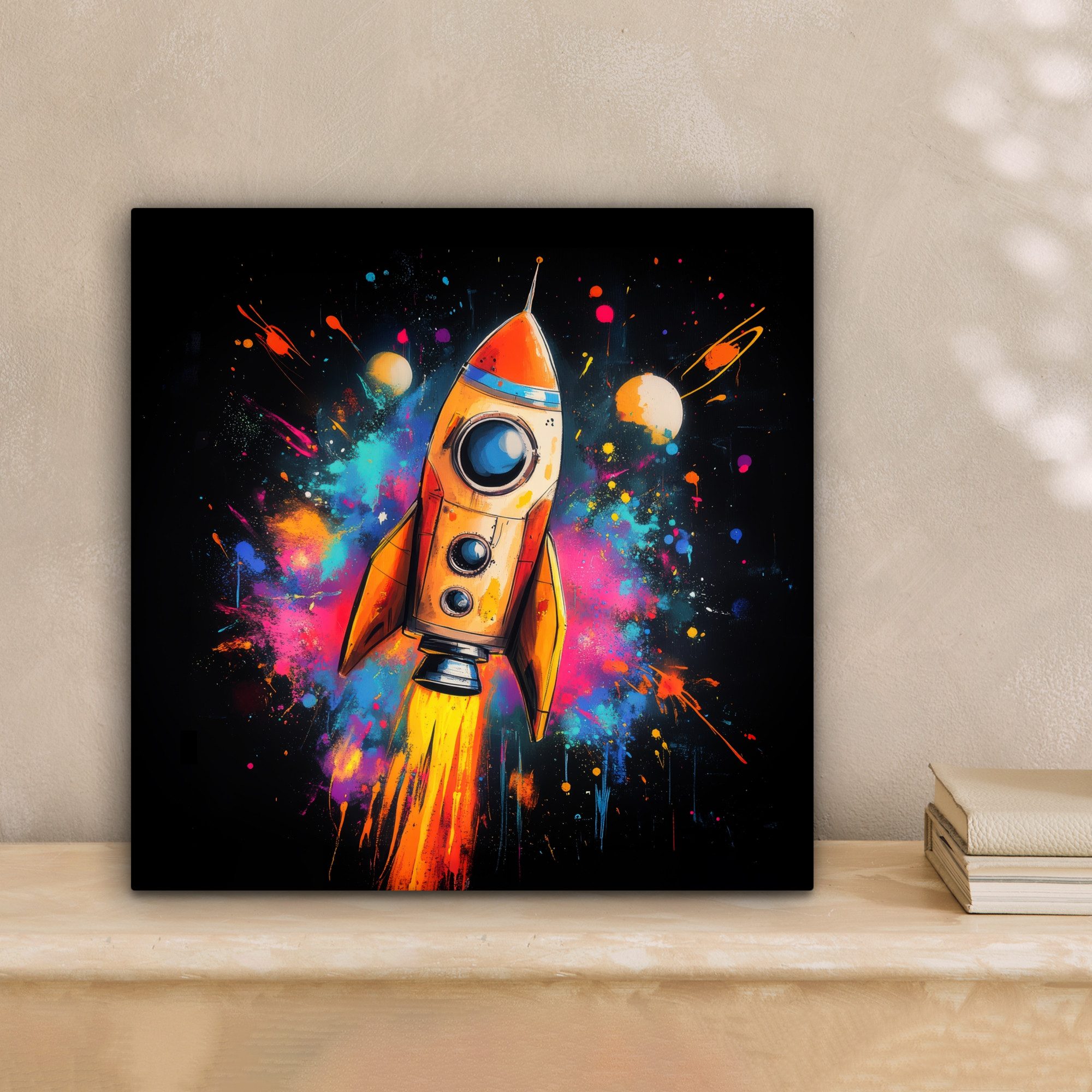 OneMillionCanvasses® Leinwandbild Graffiti - Rakete - günstig online kaufen