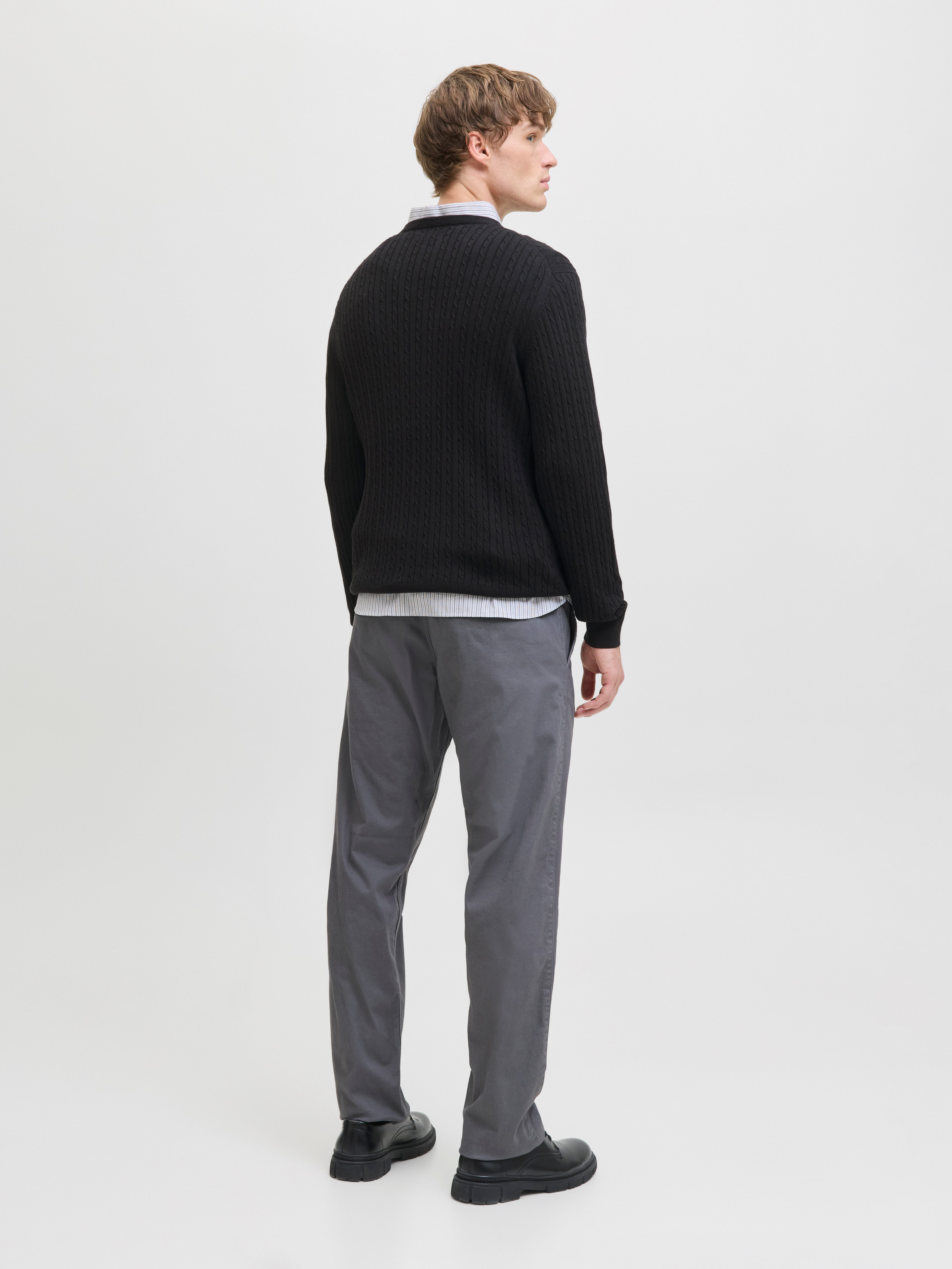 Jack & Jones Strickpullover JJEEMIL KNIT CABLE CREW NECK NOOS