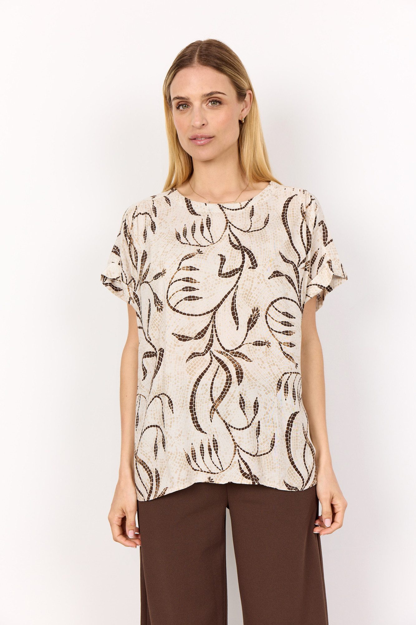 soyaconcept Langarmbluse - Langarm–Bluse – Mosaik-Print