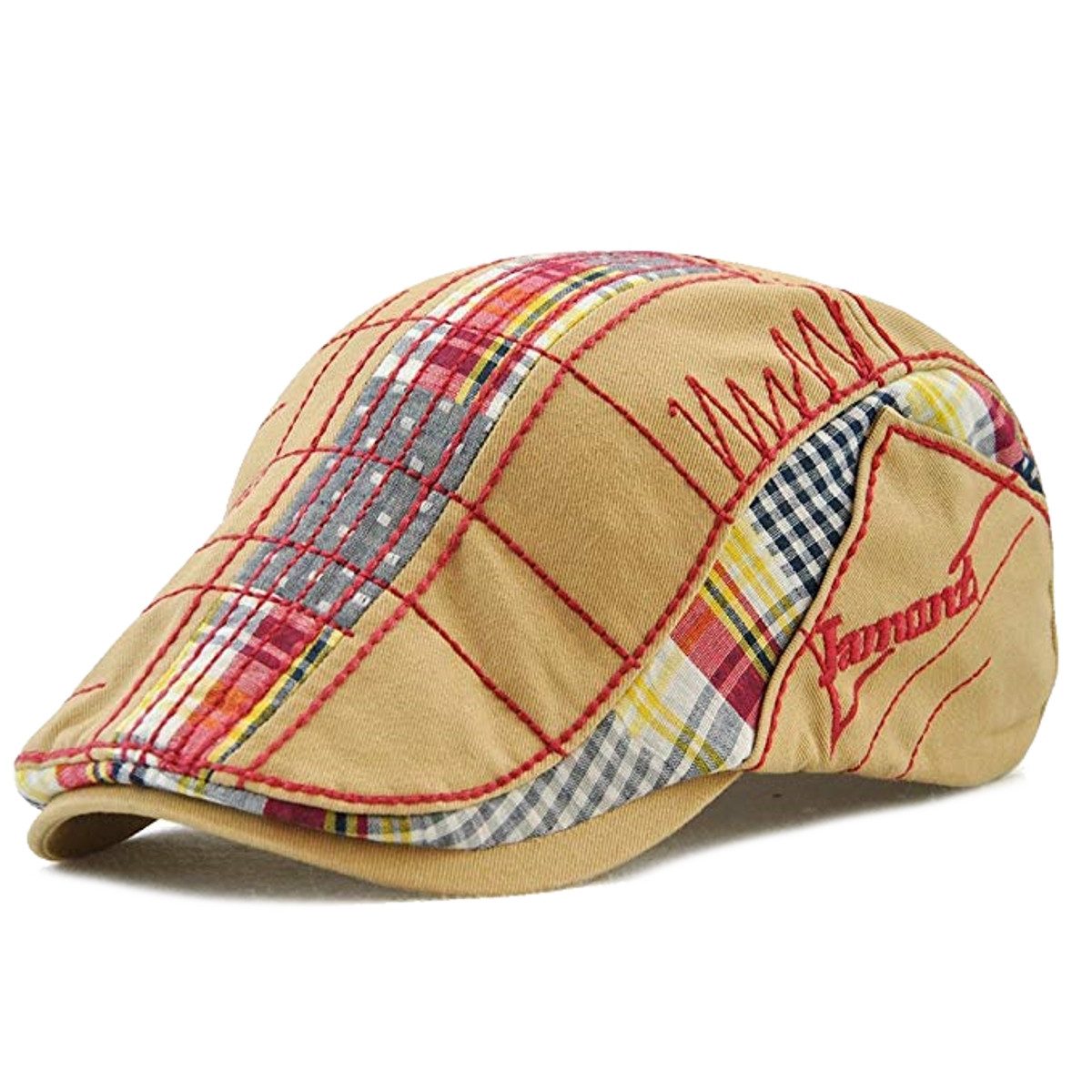 Sporty Flat Cap Gatsby Retro Patch II Schirmmütze mit Schirm Schiebermütze