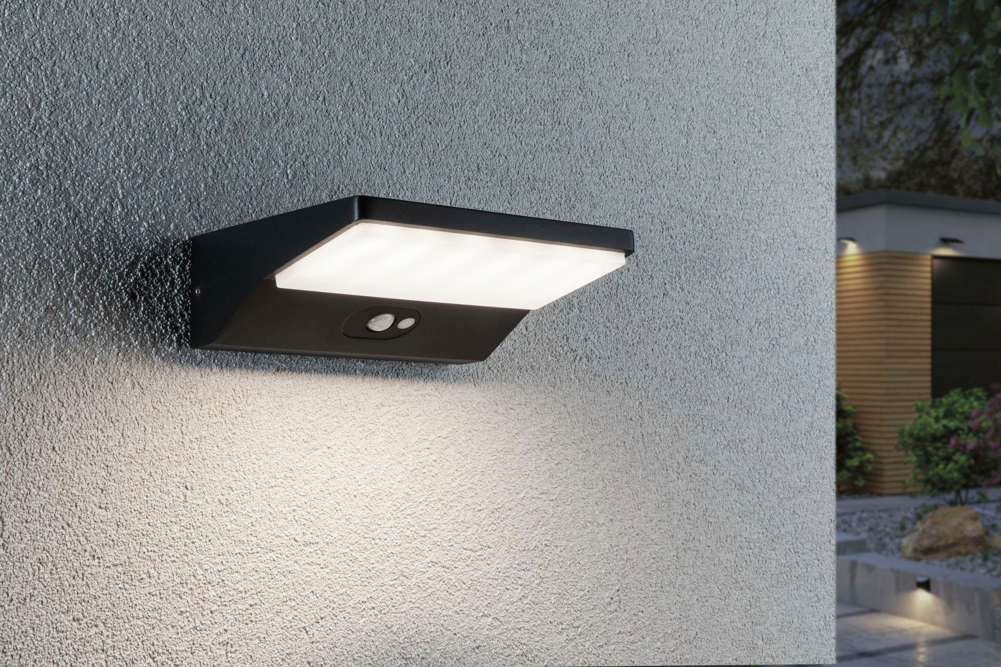 IP44, Paulmann 3,4W fest 3.000K integriert, LED-Modul, Warmweiß, Außen-Wandleuchte Aluminium LED