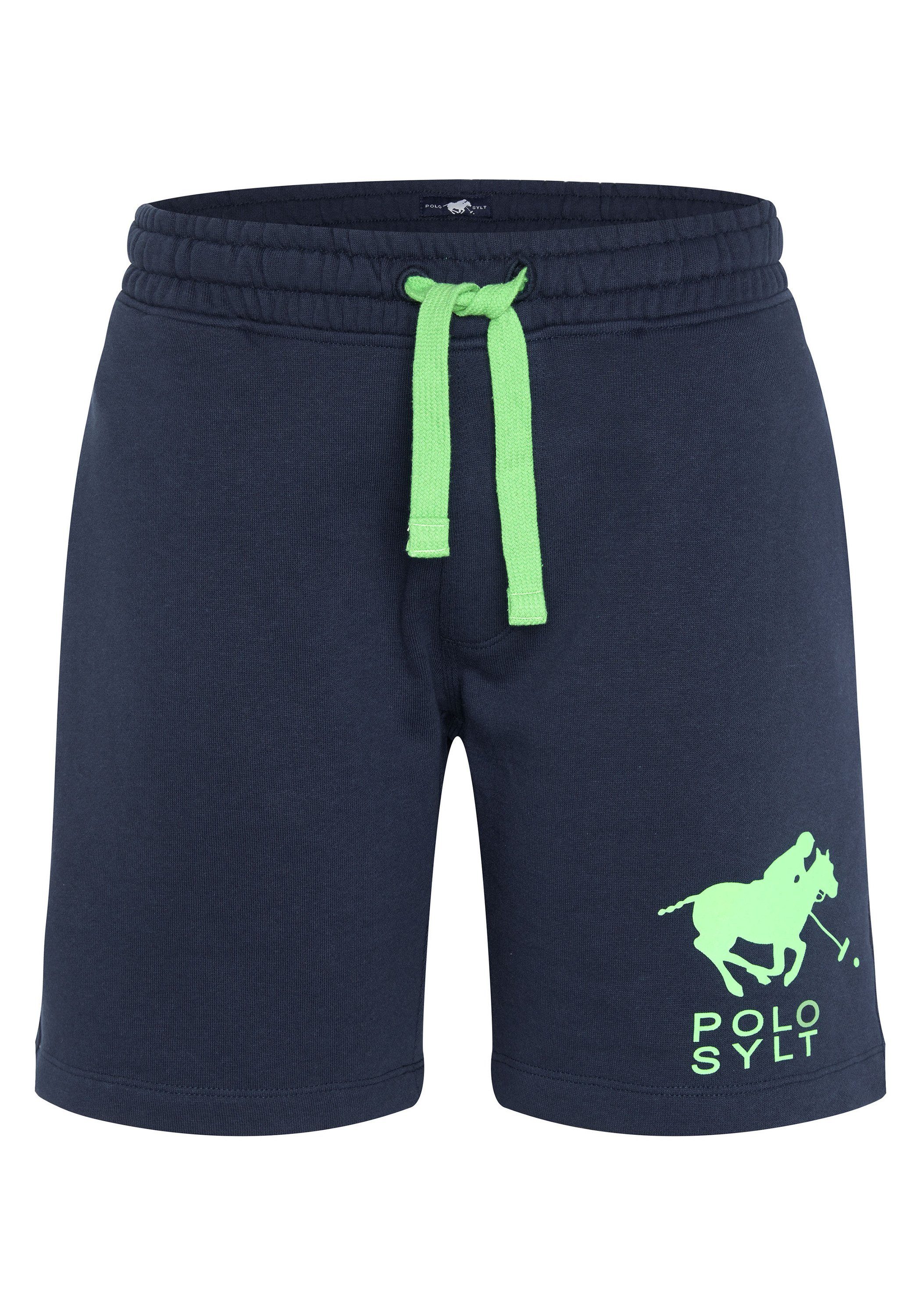 Polo Sylt Sweatshorts im Label-Stil 19-4010 Total Eclipse