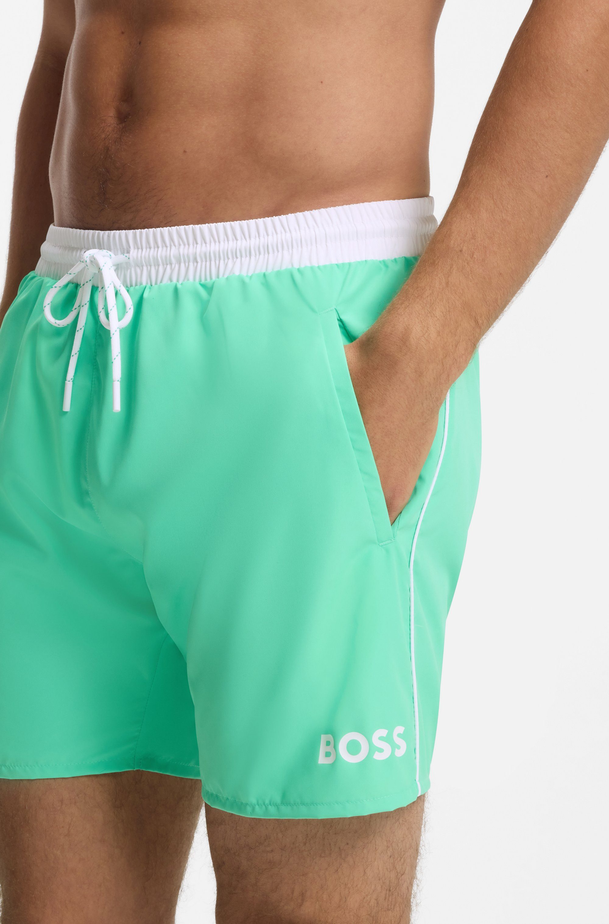 BOSS Badeshorts Starfish mit Kontraststreifen