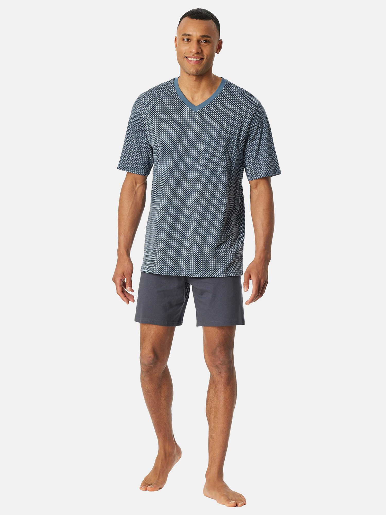 Schiesser Pyjama V-Ausschnitt - Comfort Nightwear günstig online kaufen