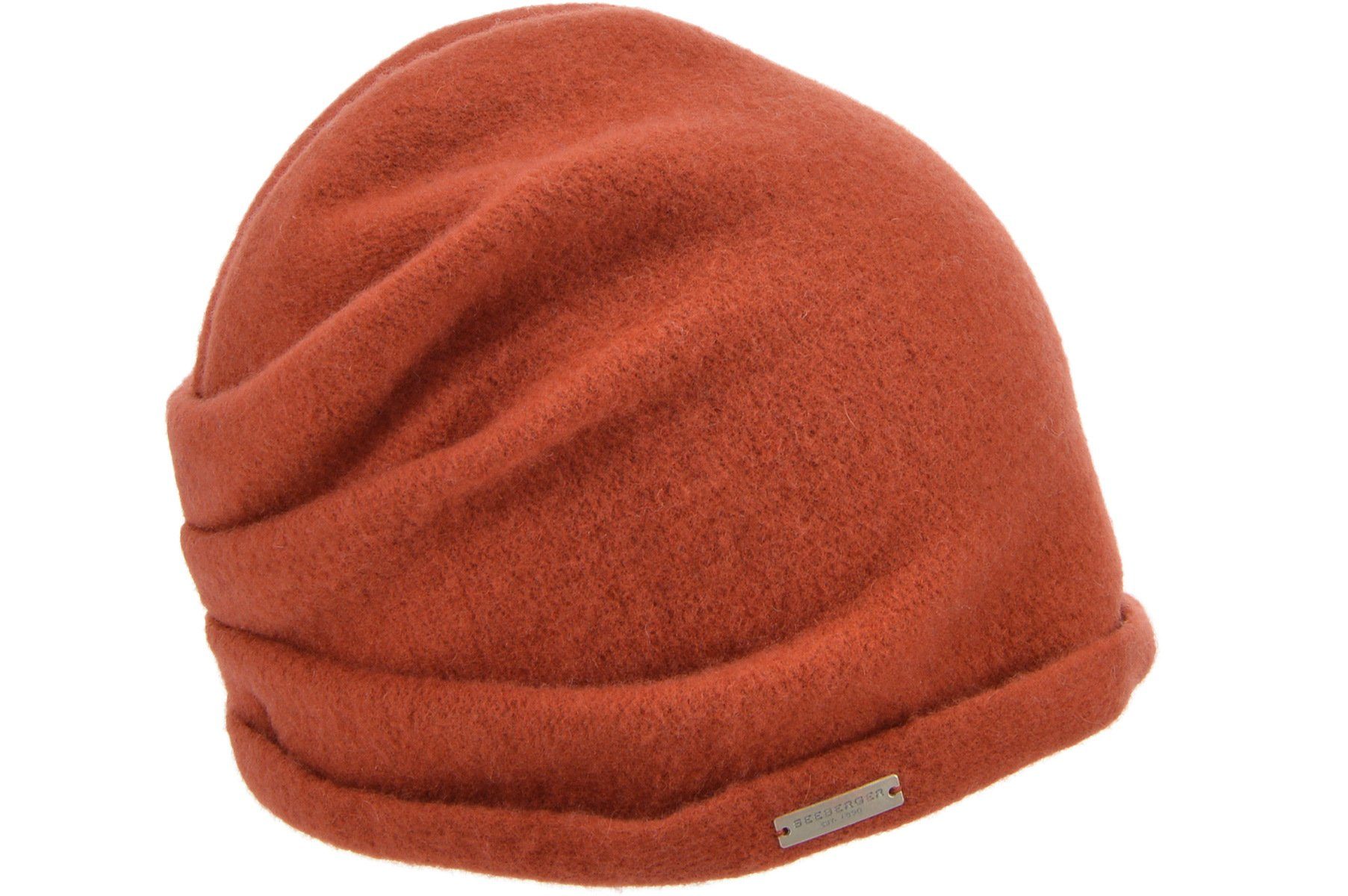 Seeberger Beanie Walk Headsock mit Falten hinten 19242-0 terracotta