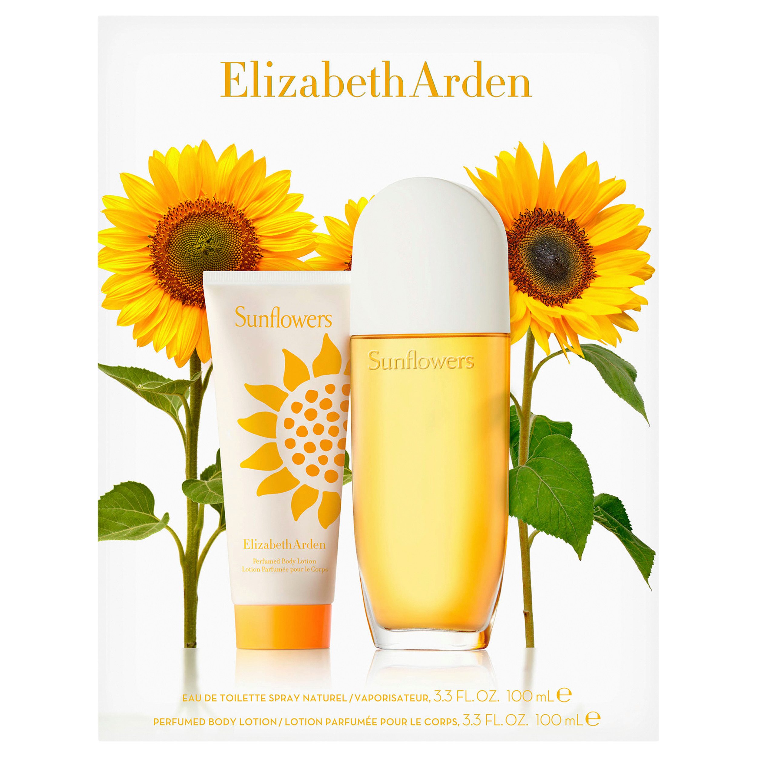 Elizabeth Arden Duft-Set SUNFLOWERS SET, 2-tlg., blumig-fruchtiger Duft, mit EdT und Body Lotion, zweiteiliges Set