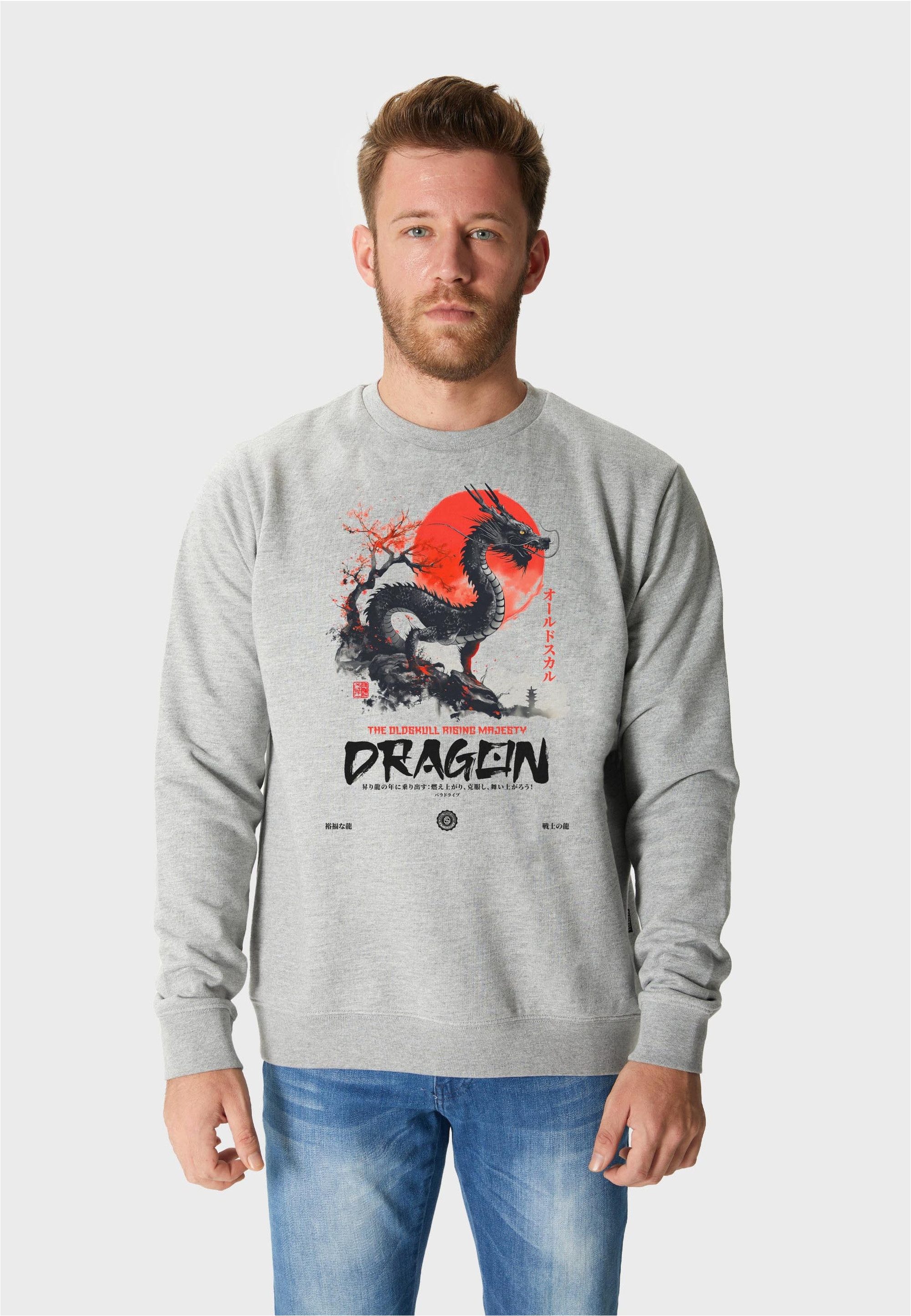Oldskull Sweatshirt Asian Dragon Spirit Graphic mit fernöstlichem Motivprin günstig online kaufen