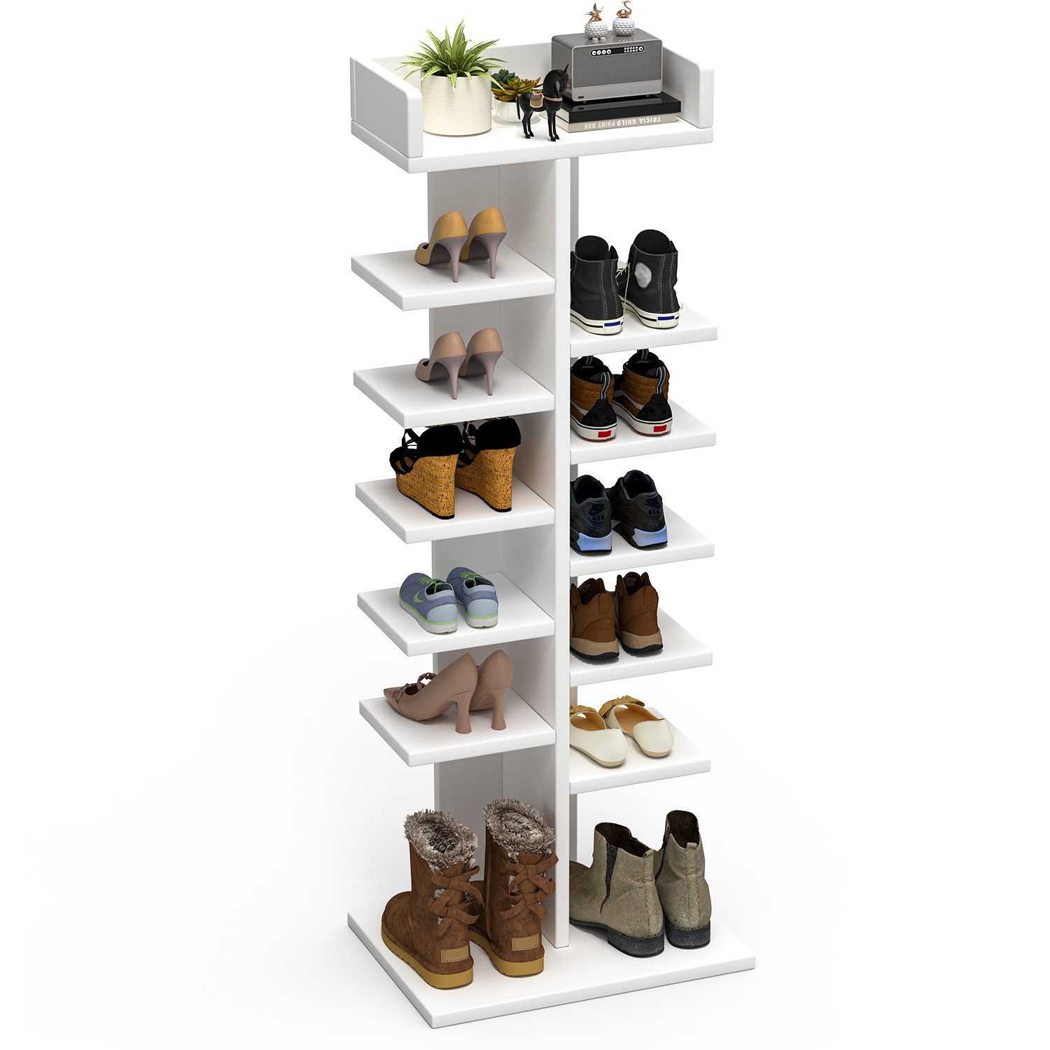 oyajia Schuhregal mit 12 Ebenen, Schuhregal schmal platzsparend, für Eingan günstig online kaufen