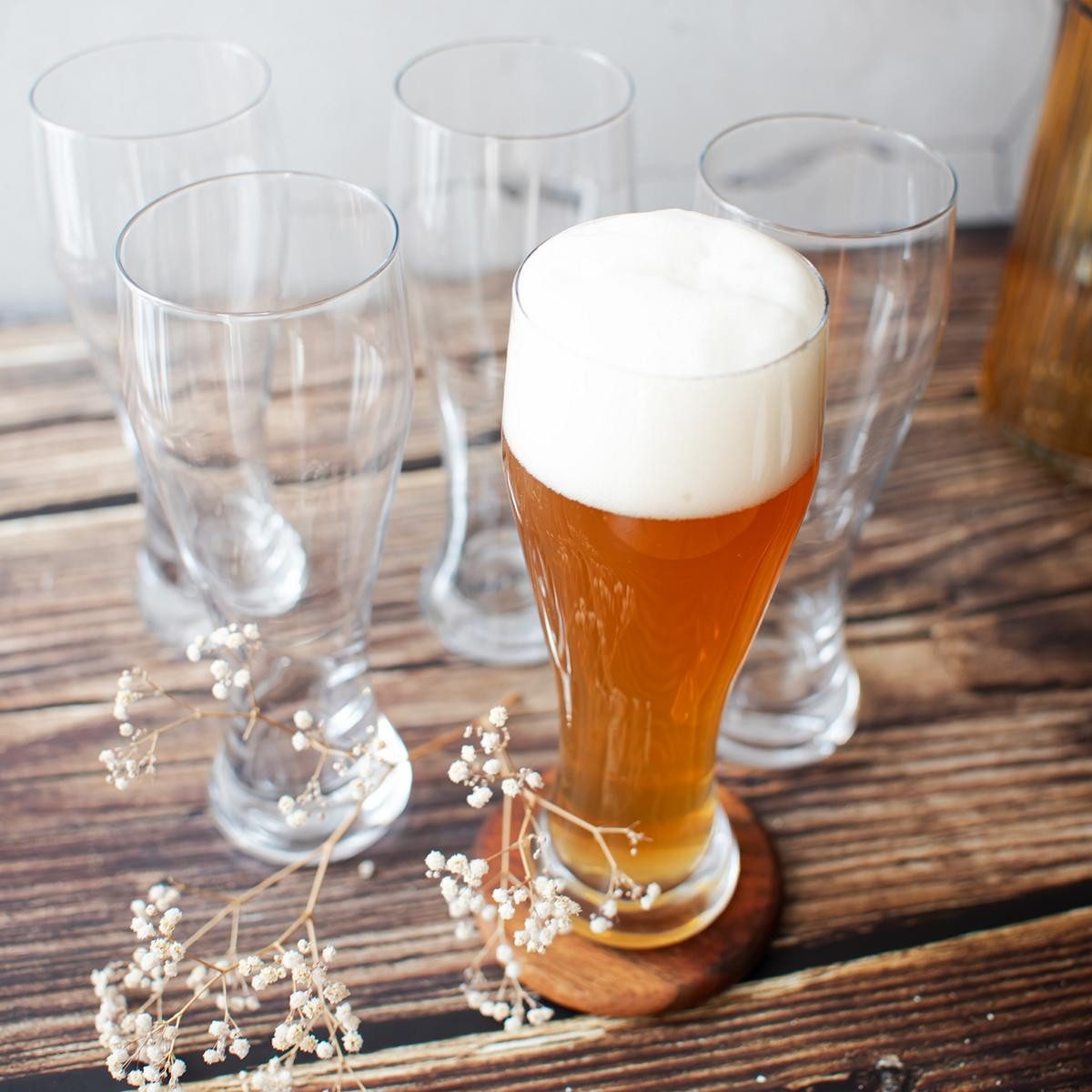 Sendez Bierglas 6 Weizengläser 0,5L Biergläser Weissbierglas Weizenbierglas, 6-tlg., Glas