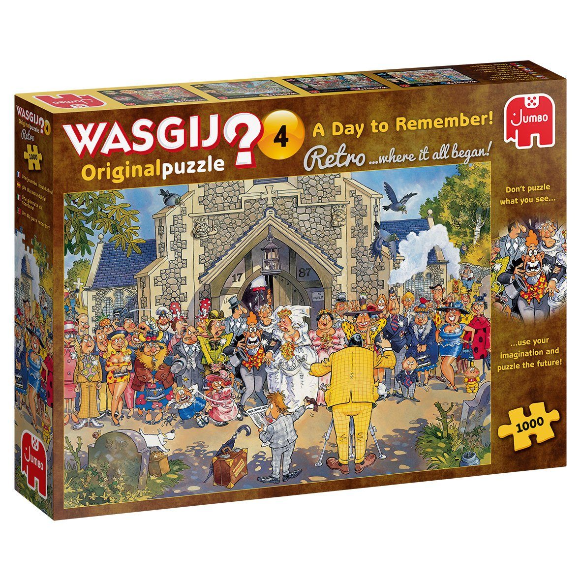 Jumbo Spiele Puzzle Wasgij Original Retro 4 Ein denkwürdiger Tag! 1000 Teile Puzzle, 1000 Puzzleteile