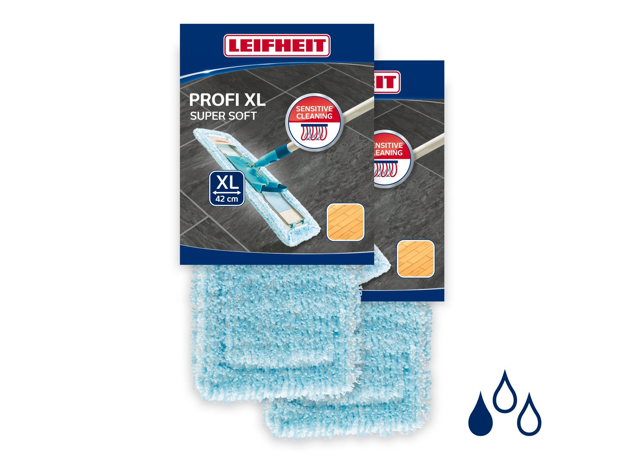 Profi 2er super Leifheit Wischbezug Set soft XL Wischbezug