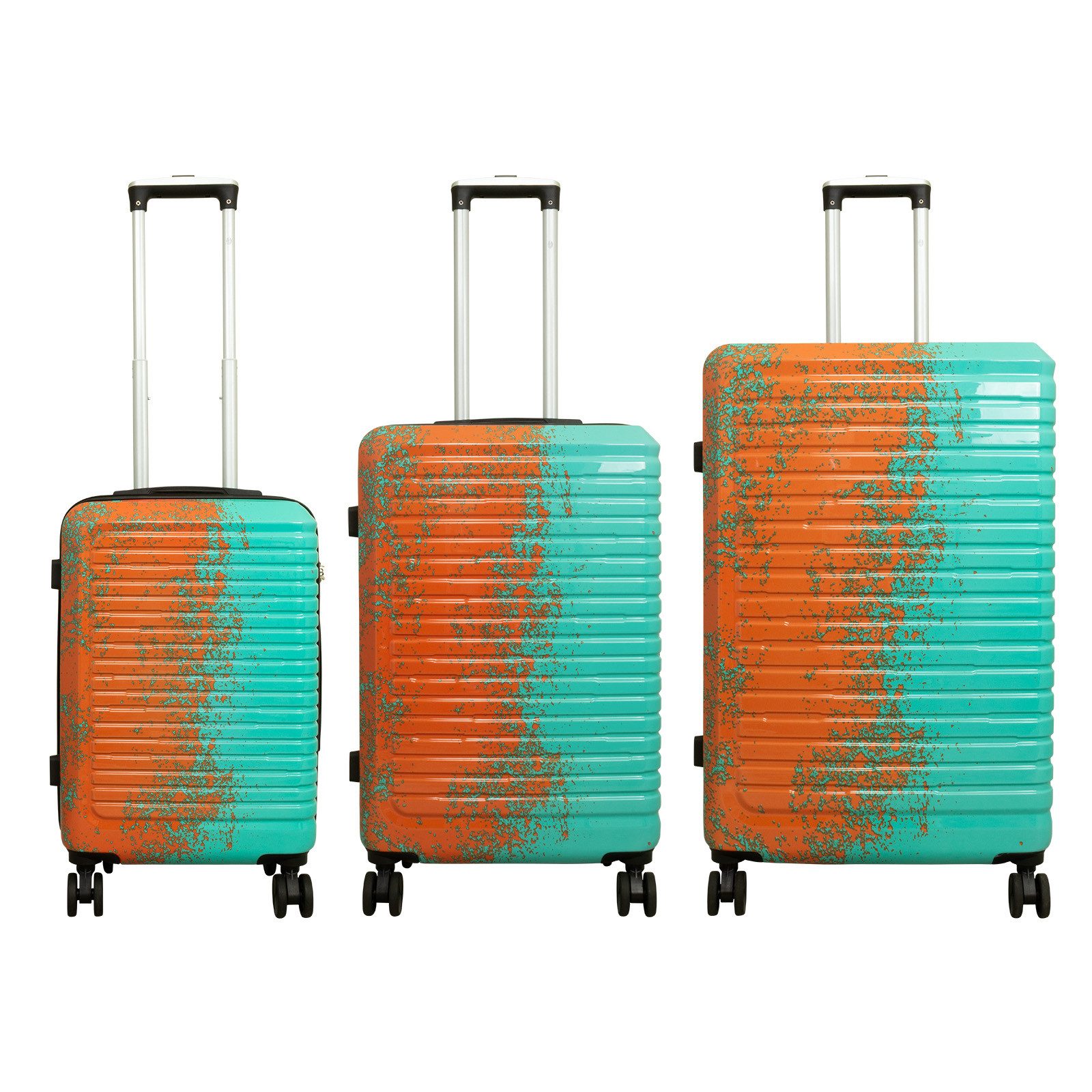 Trendyshop365 Hartschalen-Trolley Sierra, Kofferset, Hartschale, 5 Farben, 4 Rollen, Zahlenschloss, Doppelrollen, 2 Tragegriffe