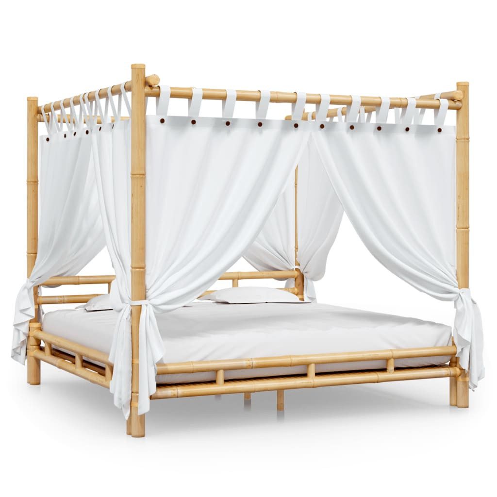 vidaXL Bett Himmelbett 200x200 cm Bambus günstig online kaufen
